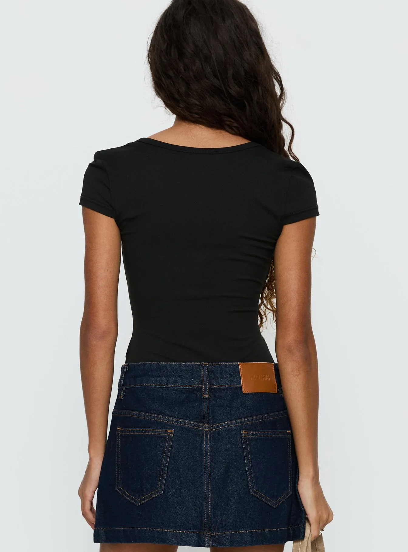 Laretta Button Up Bodysuit Black sold by Princess Polly product image thumbnail 5