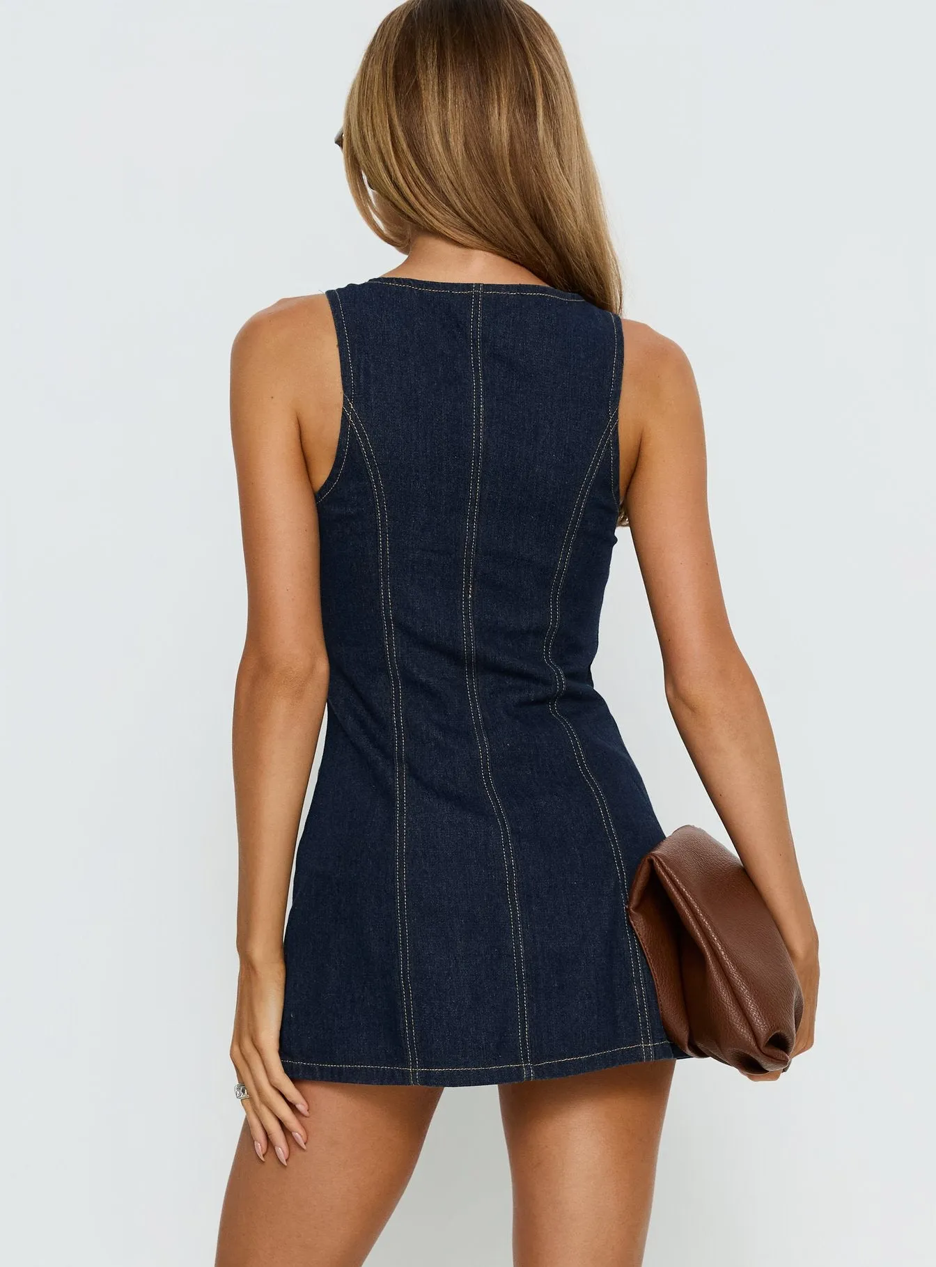 Yumiko Denim Romper Raw Denim sold by Princess Polly product image thumbnail 5