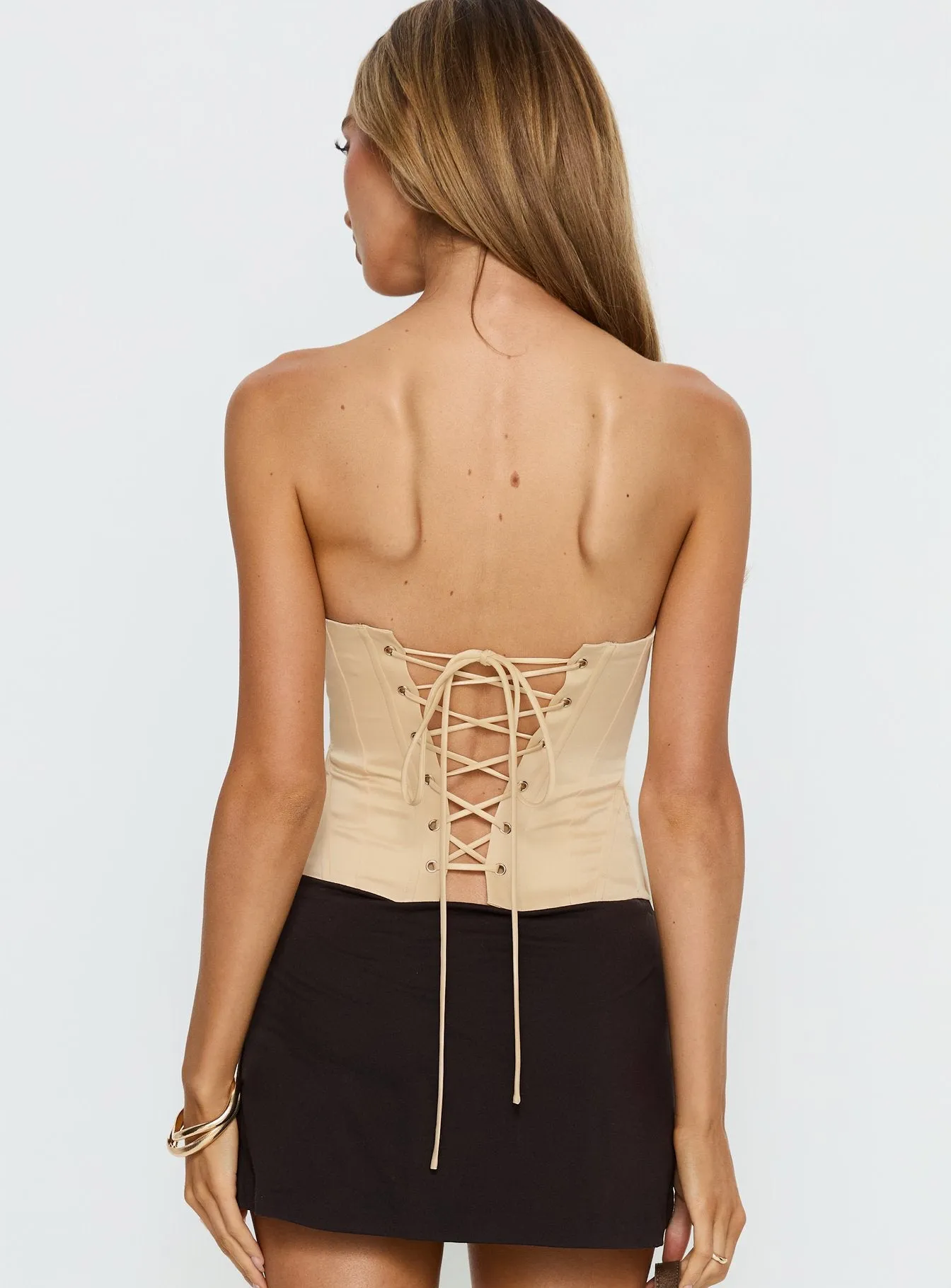 Afelia Strapless Corset Top Lemon sold by Princess Polly product image thumbnail 5