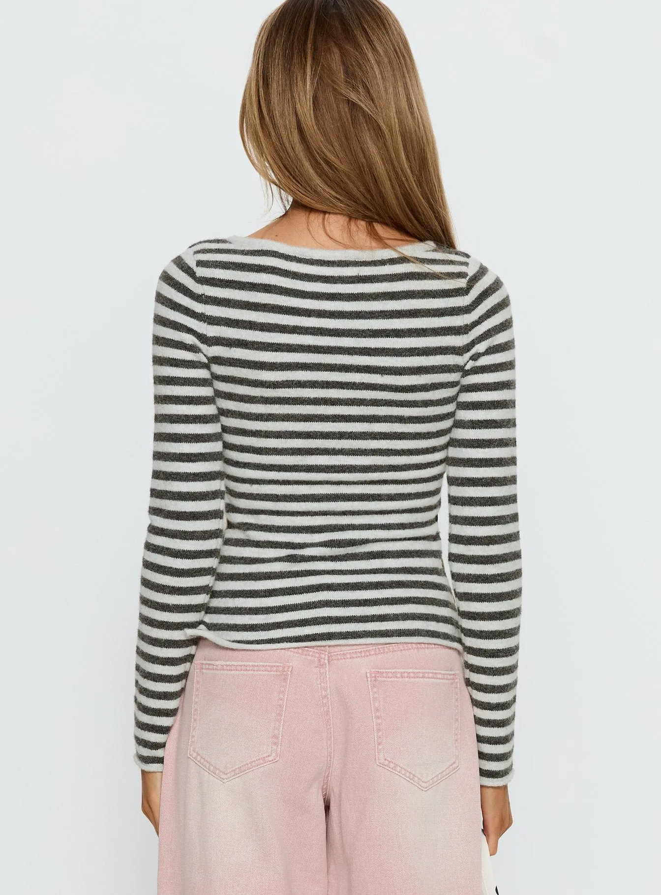 Annalyse Long Sleeve Button Detail Top Stripe sold by Princess Polly product image thumbnail 5