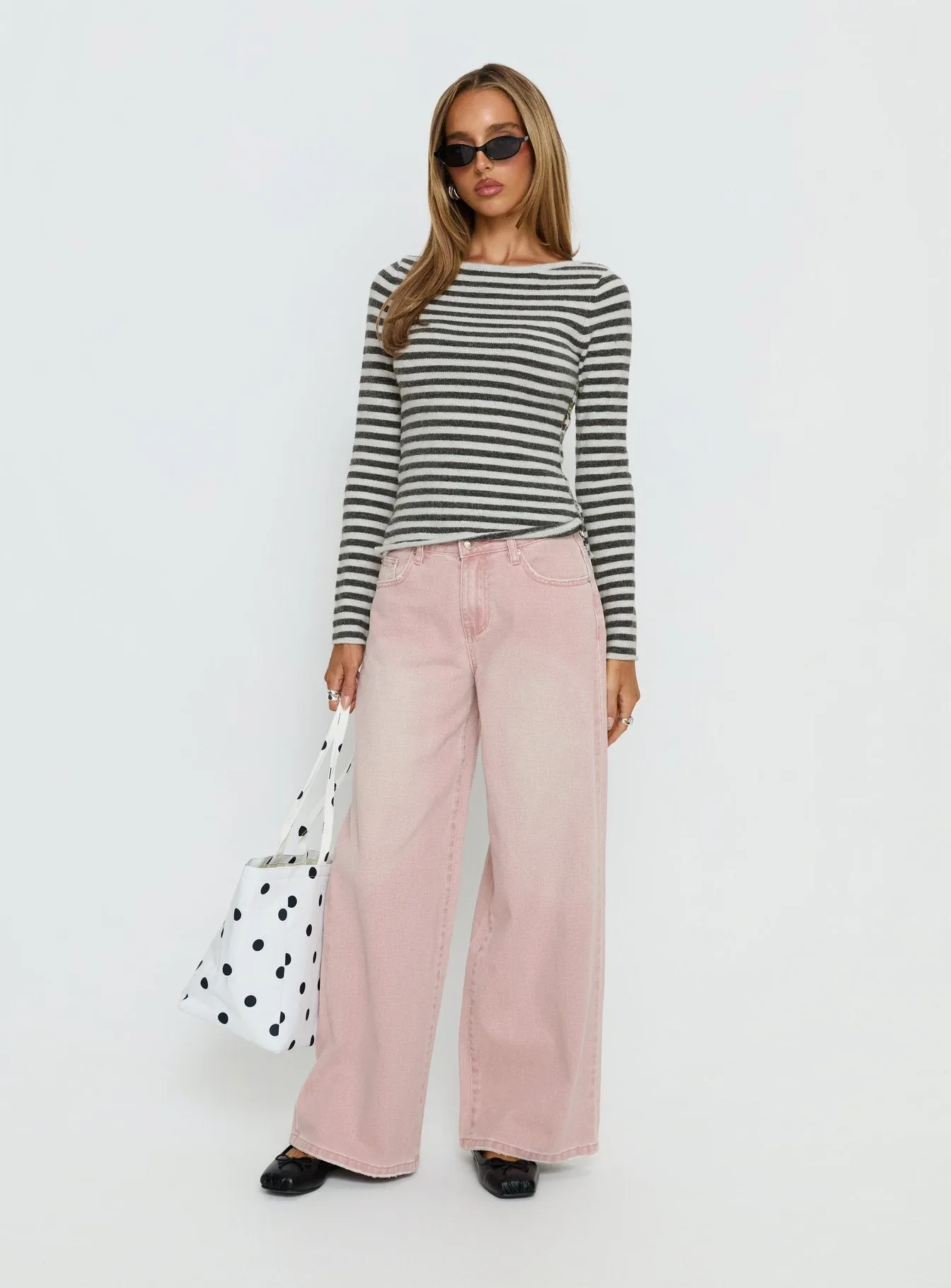 Annalyse Long Sleeve Button Detail Top Stripe sold by Princess Polly product image thumbnail 3