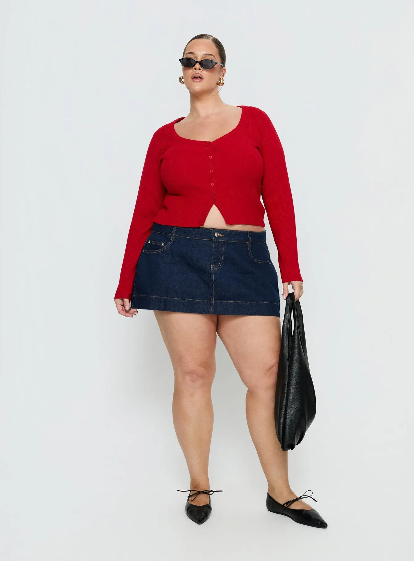Sorenna Long Sleeve Top Red Curve sold by Princess Polly product image thumbnail 2