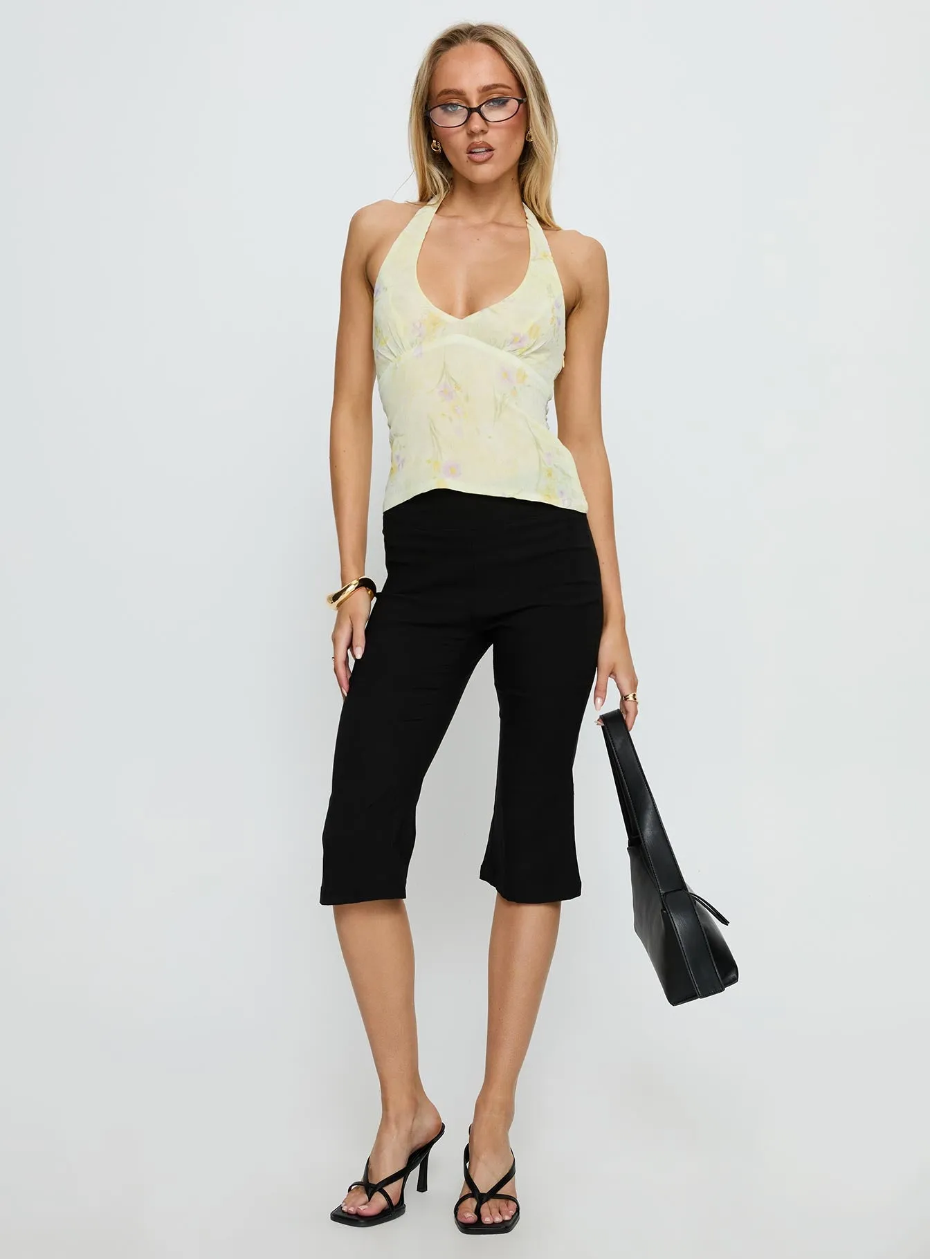 Dymond Halter Top Yellow Floral sold by Princess Polly product image thumbnail 3