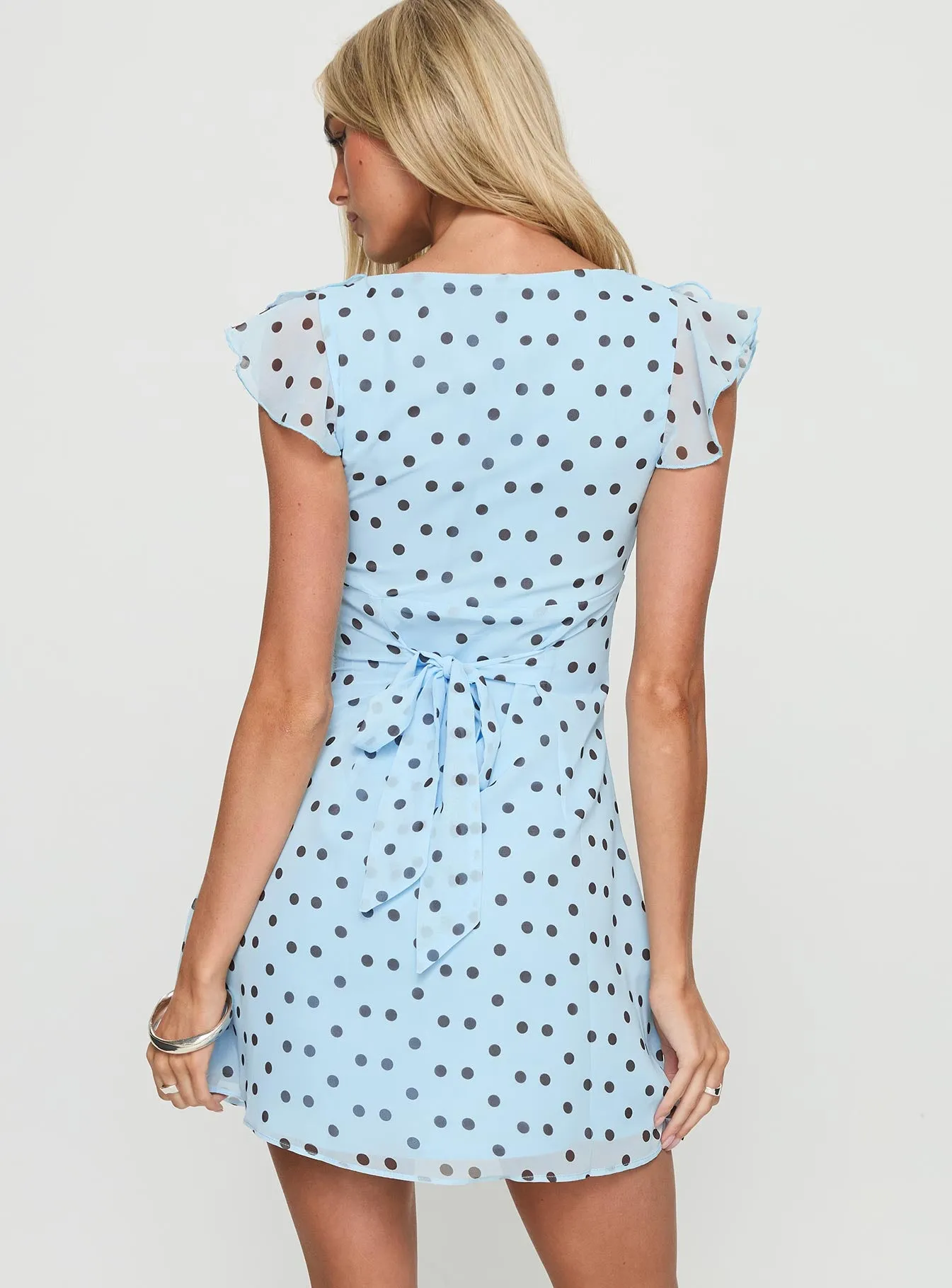 I Guess So Mini Dress Blue Polka Dot sold by Princess Polly product image thumbnail 5