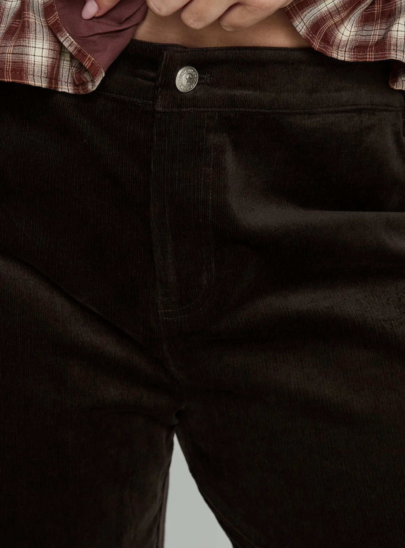 Kenza Wide Leg Corduroy Pant Brown Curve sold by Princess Polly product image thumbnail 5