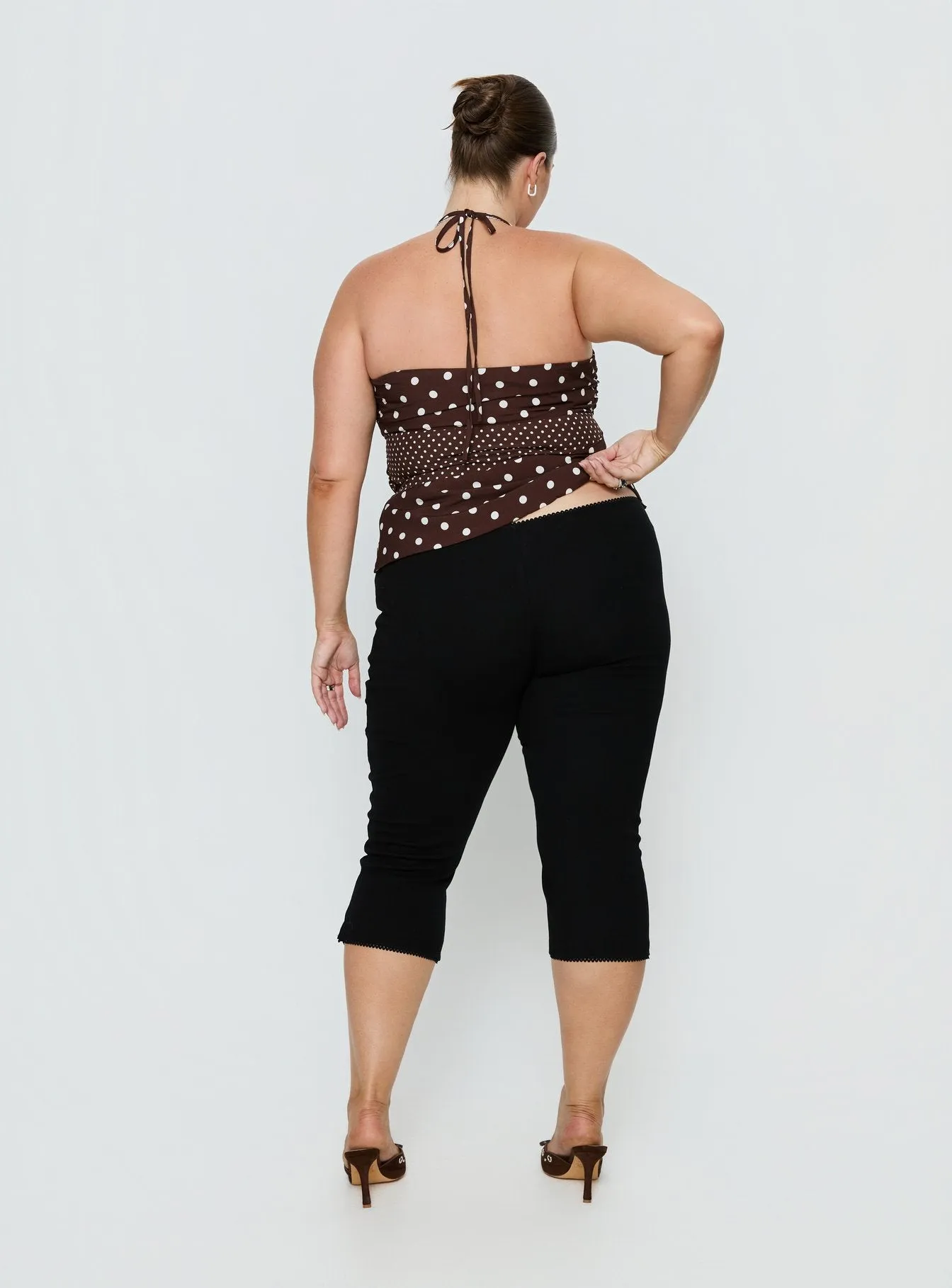 Baseline Rib Capri Pants Black Curve sold by Princess Polly product image thumbnail 5