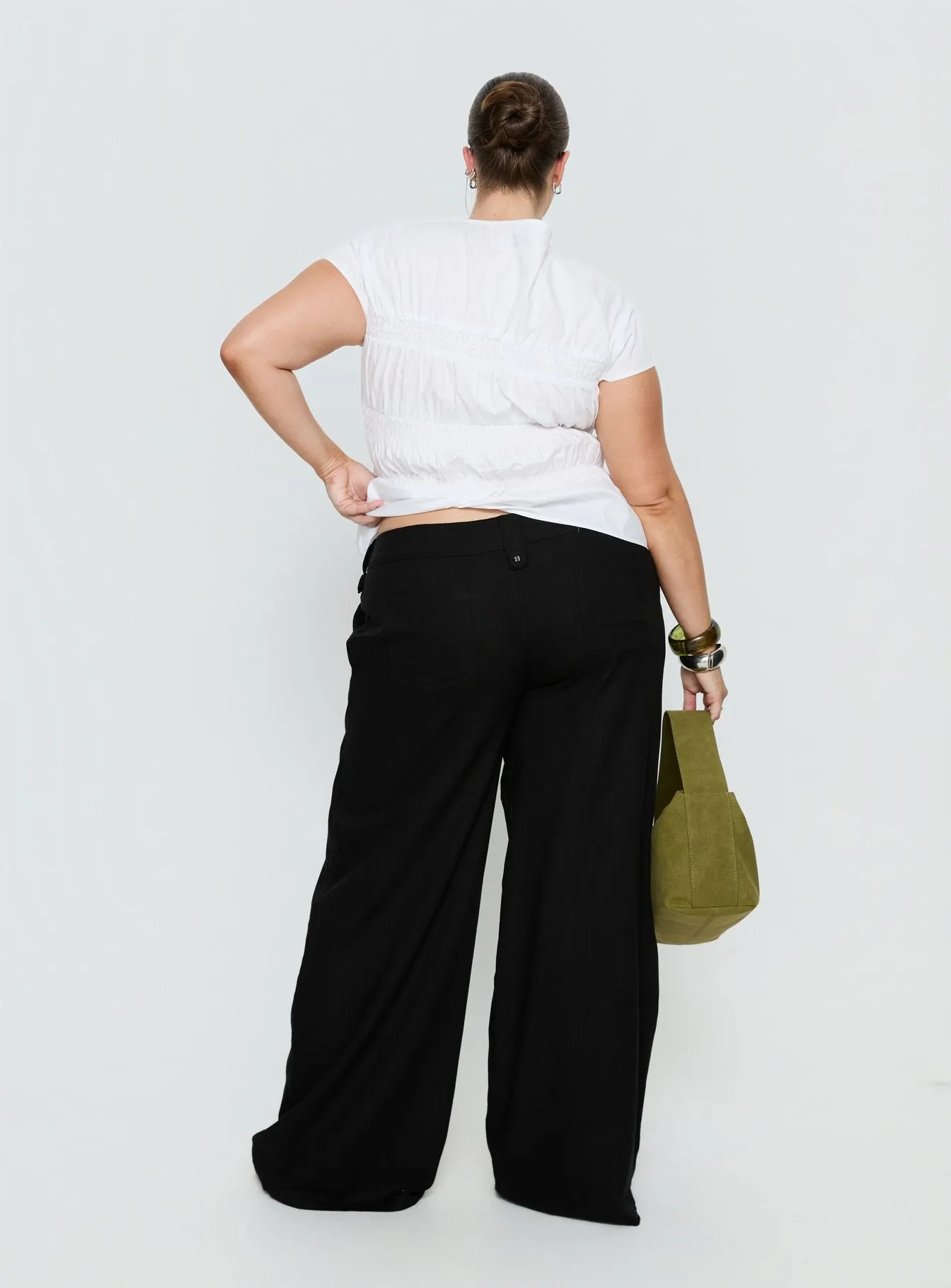 Pedra Wide Leg Pant Black Curve sold by Princess Polly product image thumbnail 5