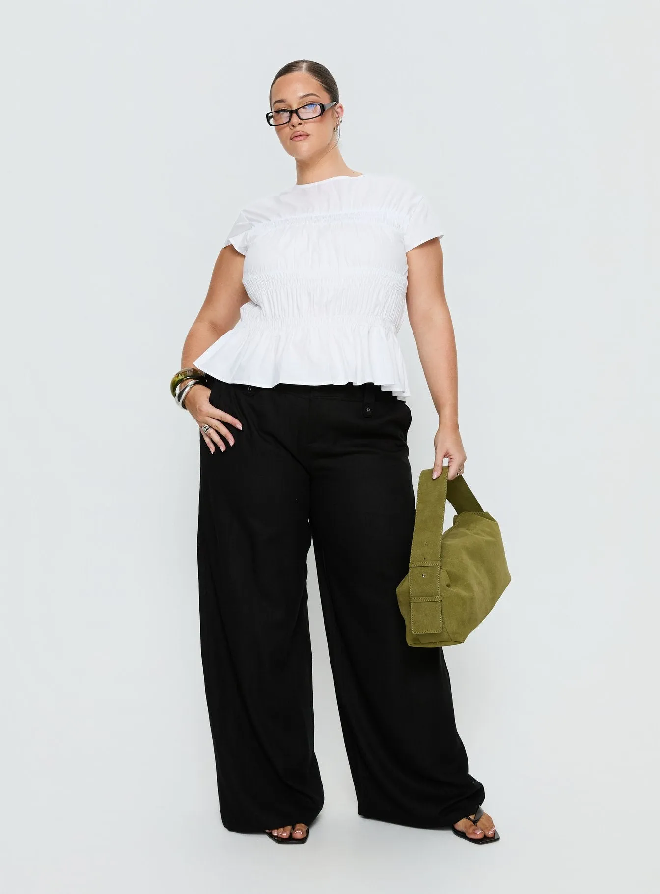 Pedra Wide Leg Pant Black Curve sold by Princess Polly product image thumbnail 3