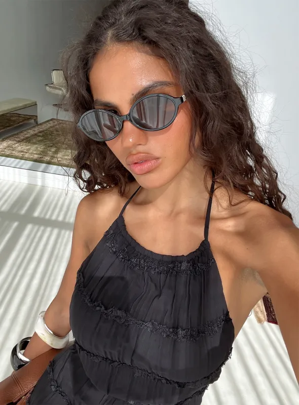 Timely Sunglasses Black / Brown sold by Princess Polly