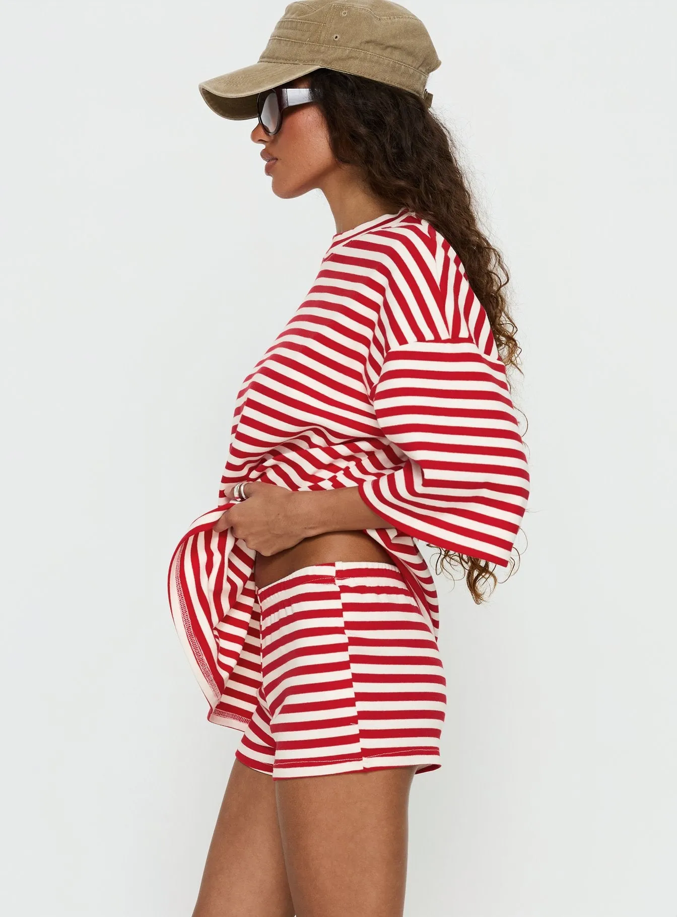 Bryanne Shorts Red Stripe sold by Princess Polly product image thumbnail 4