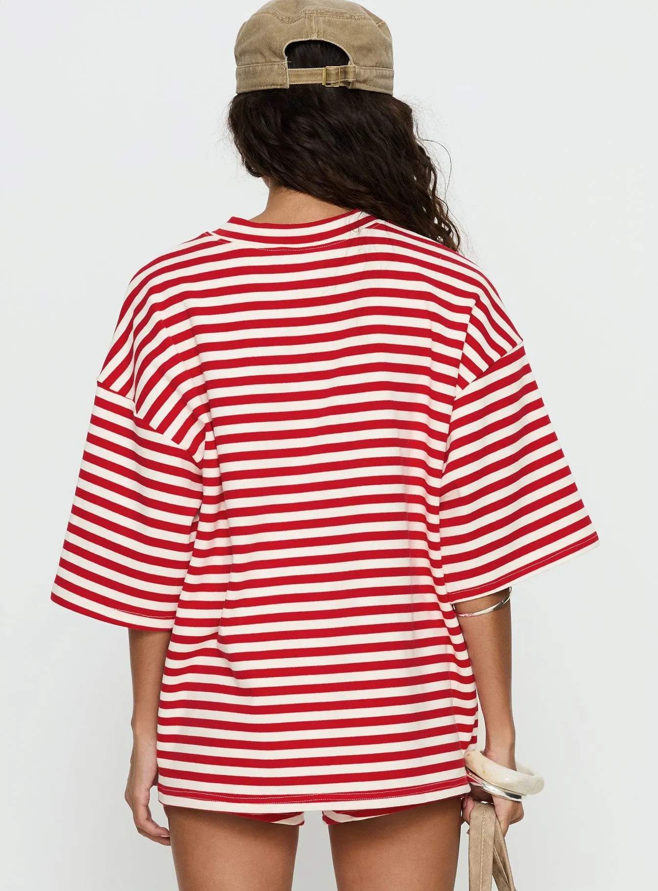Bryanne Short Sleeve Top Red Stripe sold by Princess Polly product image thumbnail 5