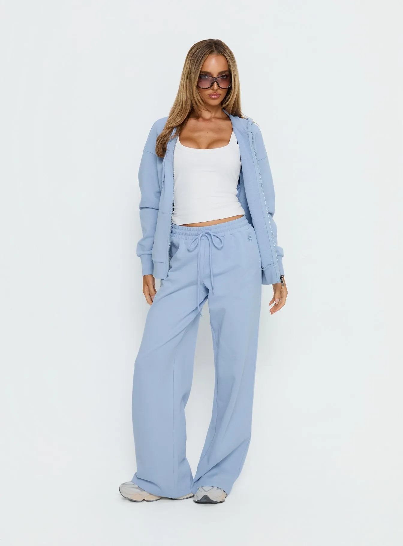 All Day Straight Leg Sweatpants Icy Blue sold by Princess Polly product image thumbnail 3