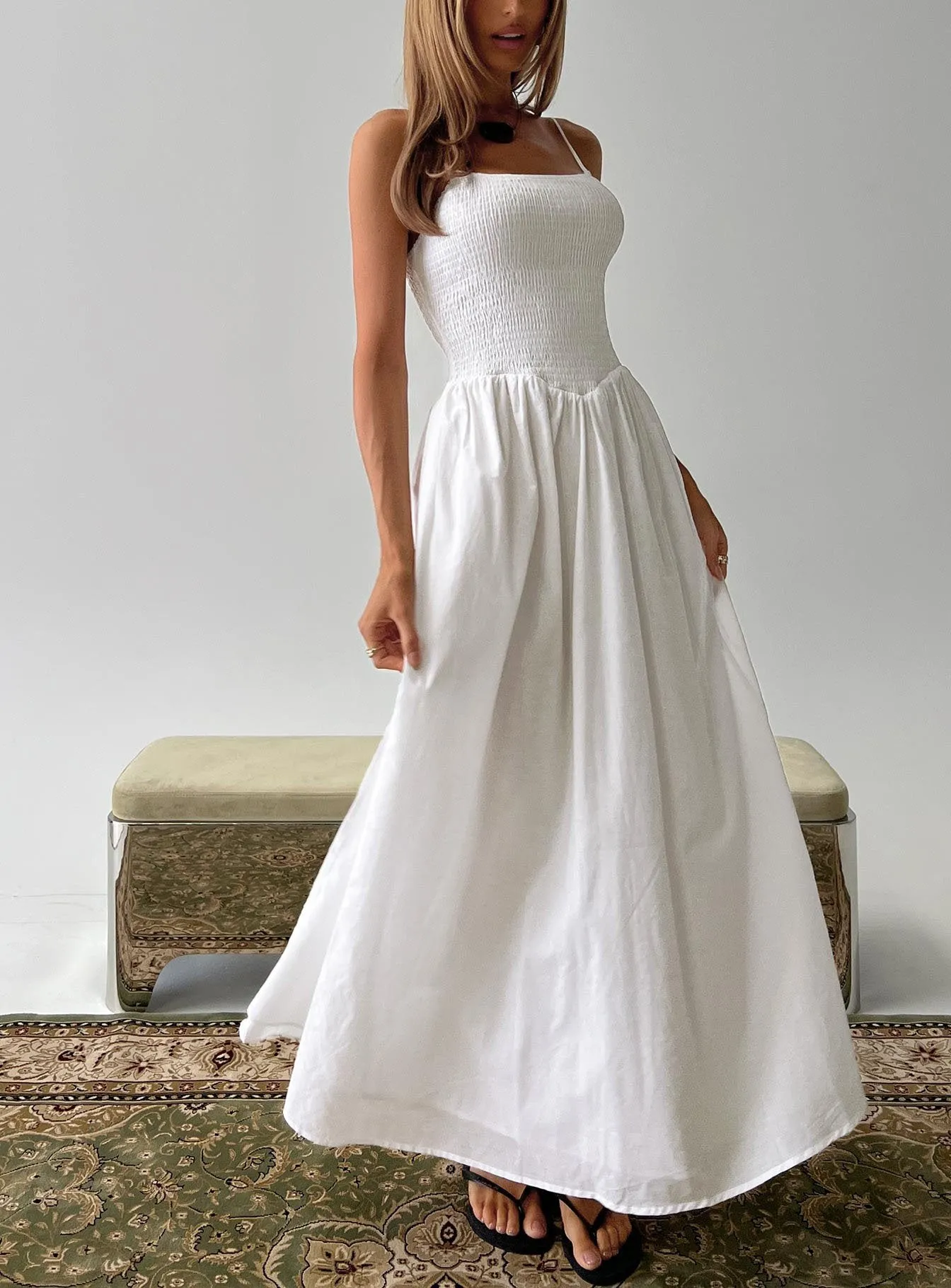 Carys Maxi Dress White sold by Princess Polly