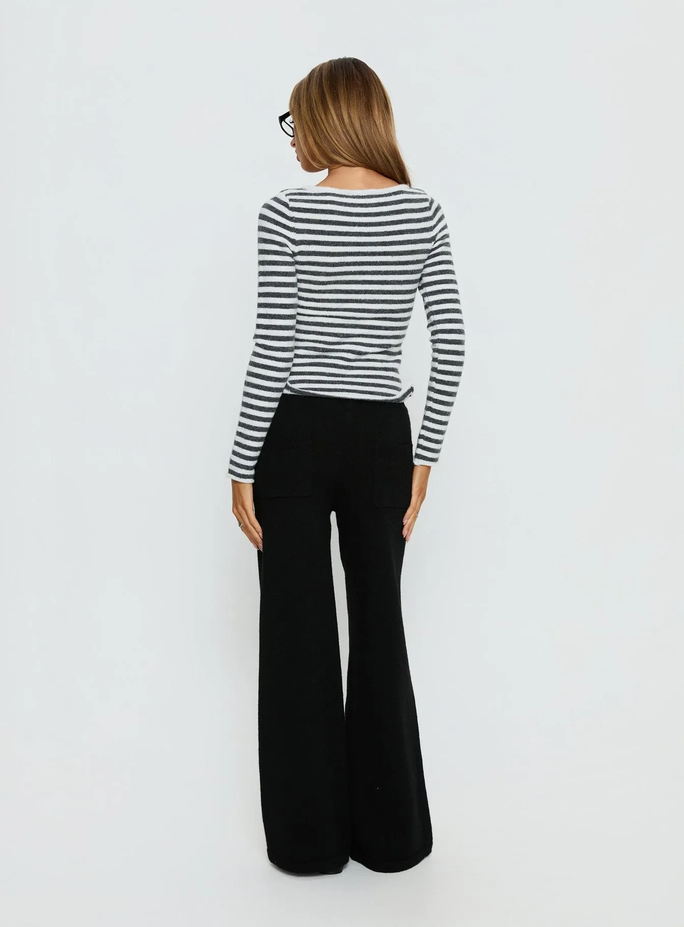 Bekki Wide Leg Knit Pant Black sold by Princess Polly product image thumbnail 4