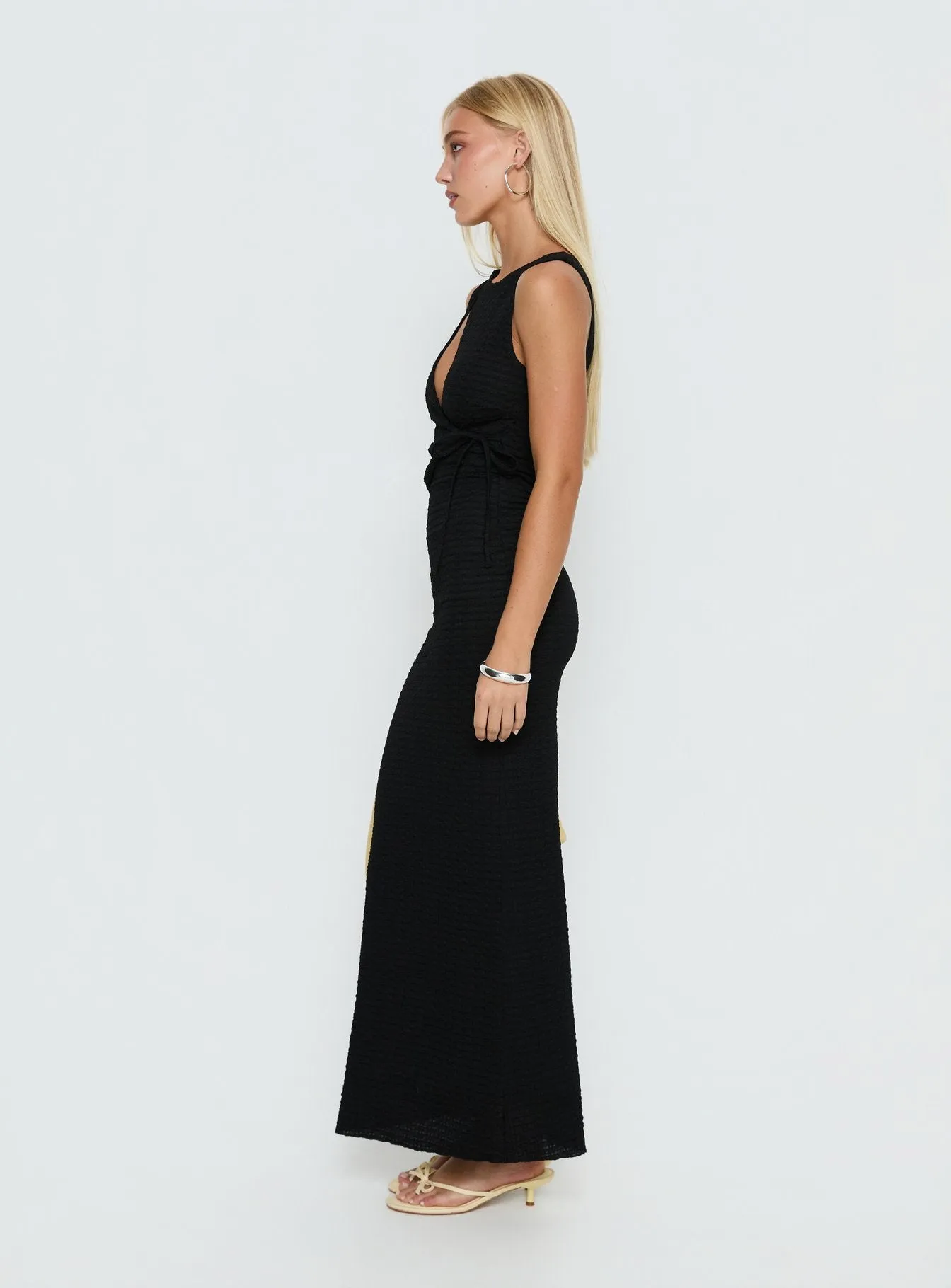 Cymone Cut Out Maxi Dress Black sold by Princess Polly product image thumbnail 3