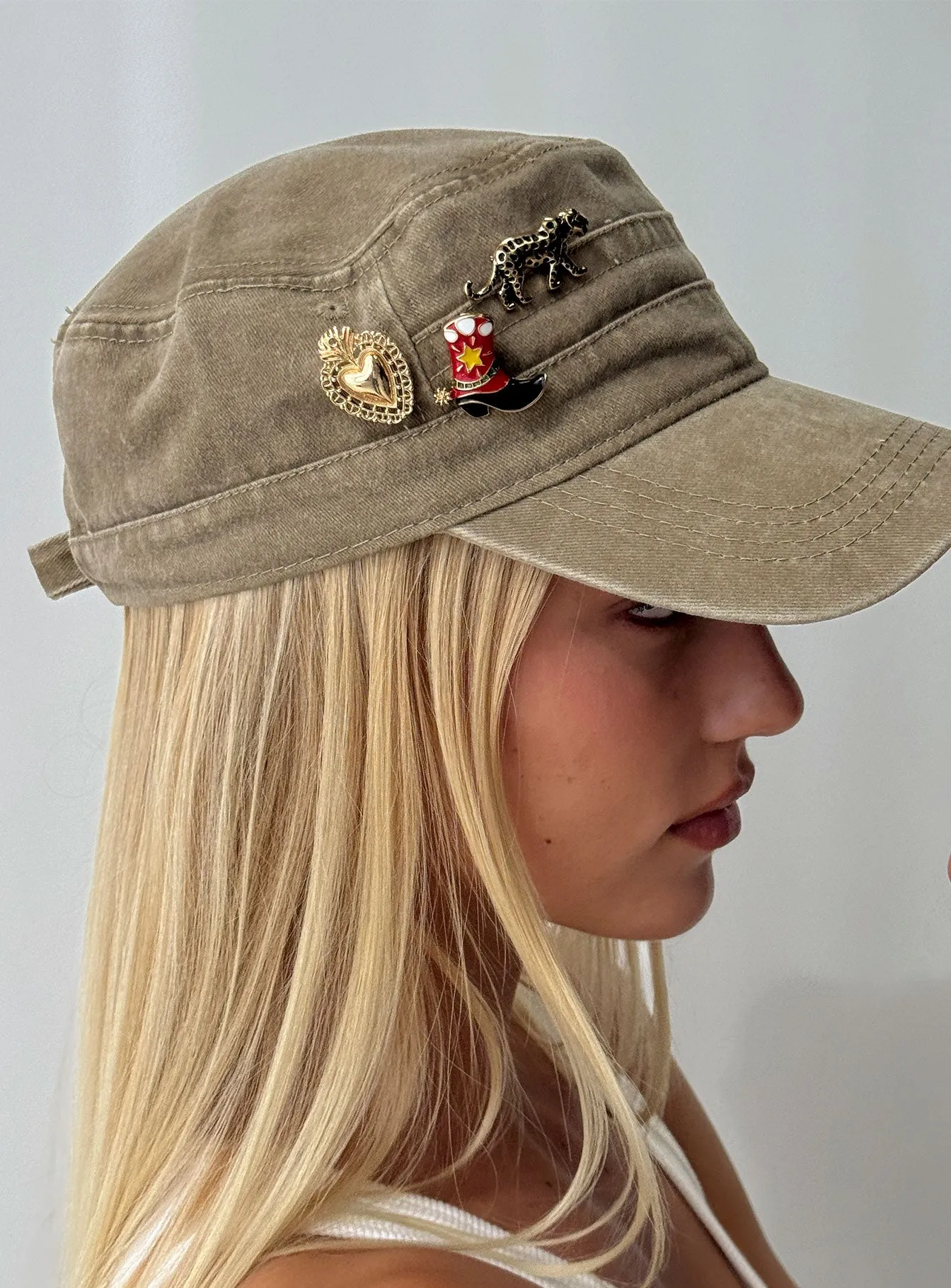 Zaylina Heart Hat Charms Gold sold by Princess Polly