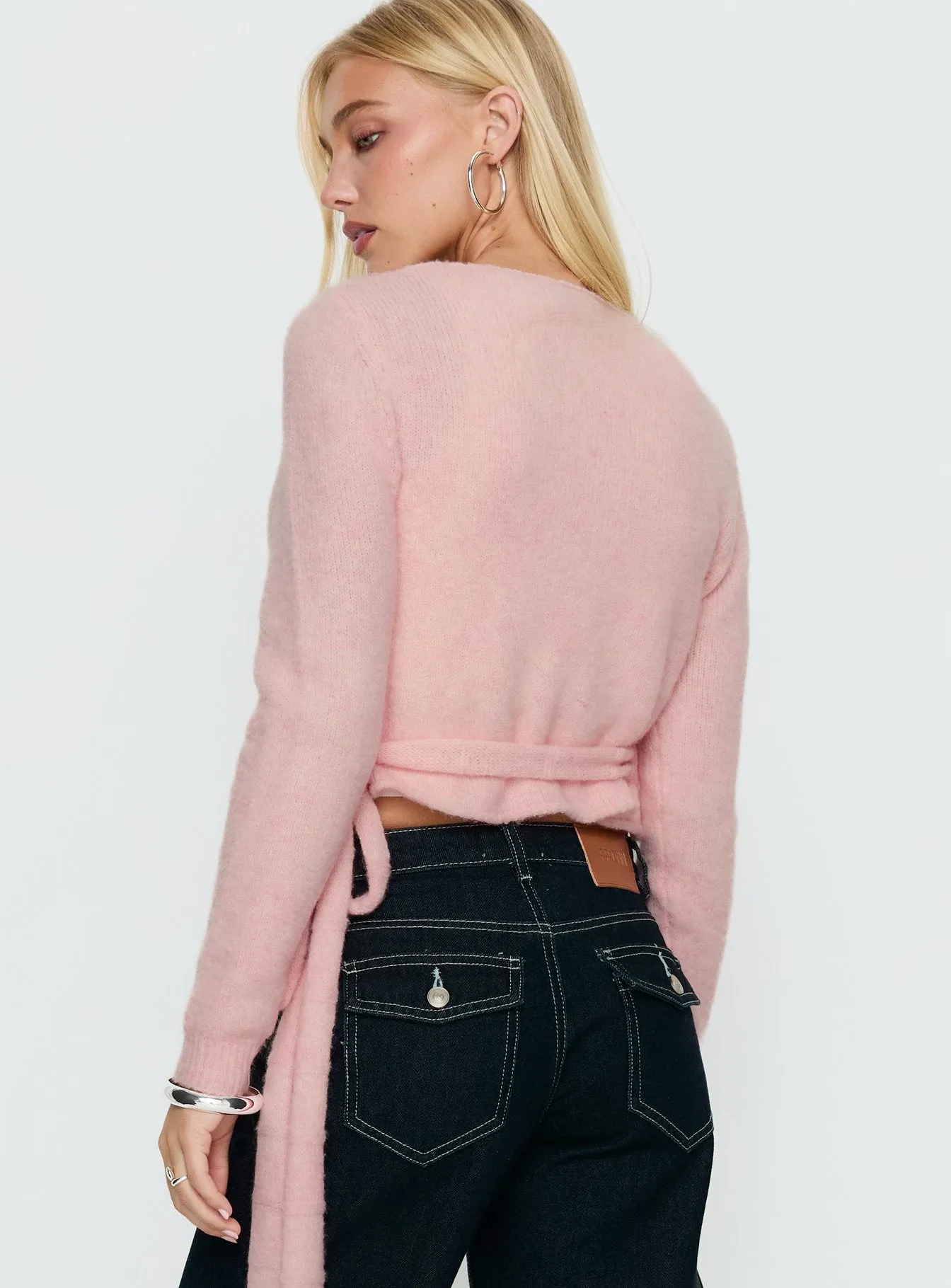 Tonee Wrap Knit Cardigan Pink sold by Princess Polly product image thumbnail 4