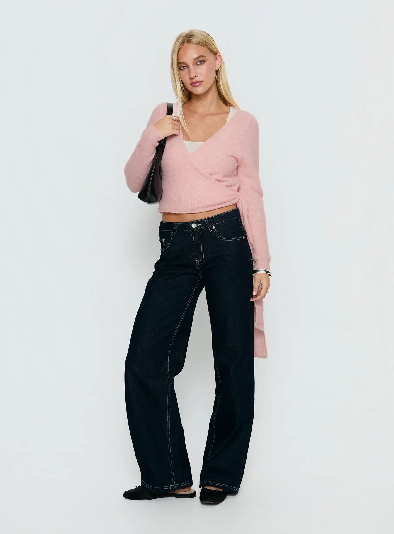Tonee Wrap Knit Cardigan Pink sold by Princess Polly product image thumbnail 2