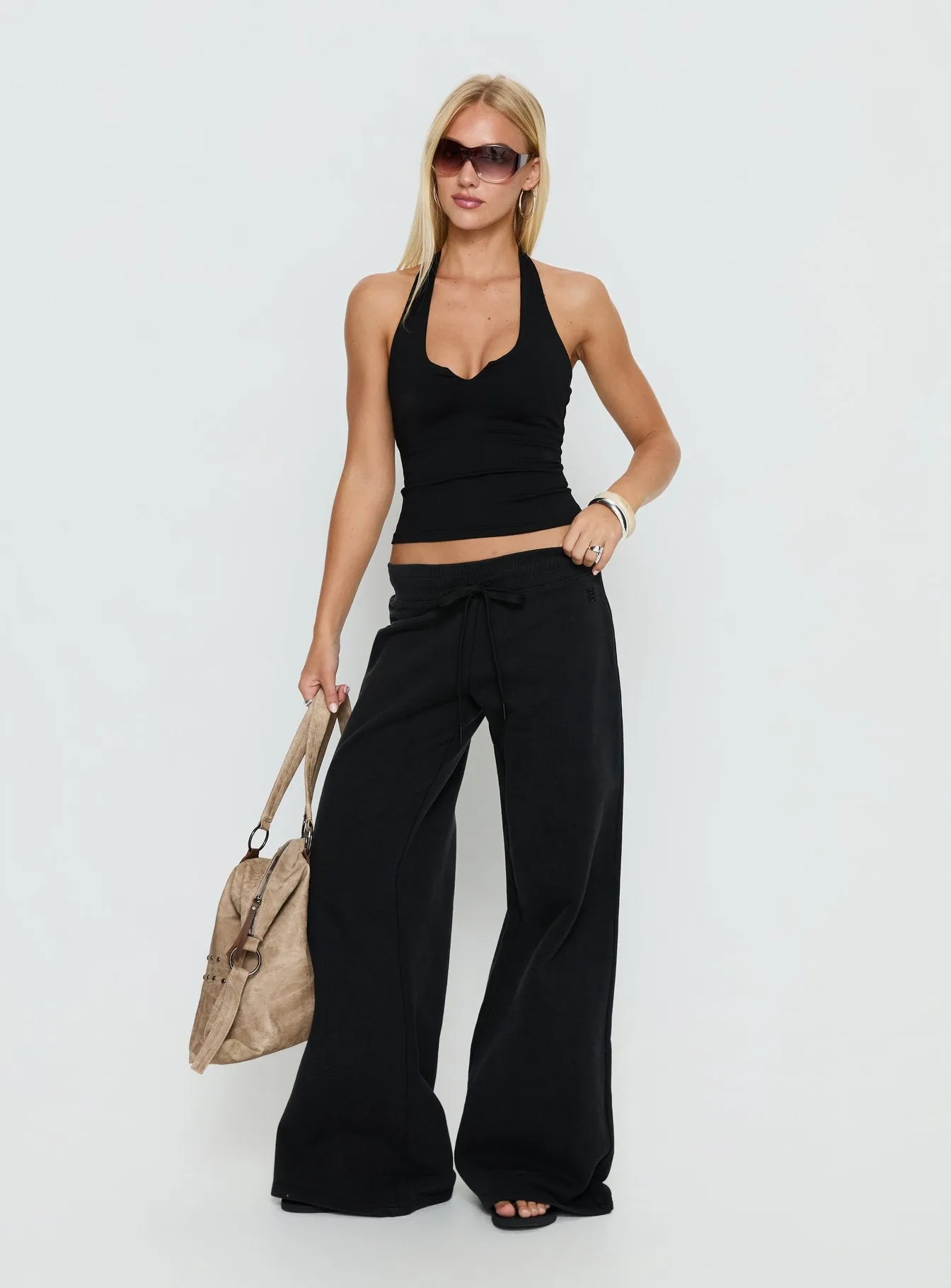 Dodie Wide Leg Pants Washed Black sold by Princess Polly product image thumbnail 3