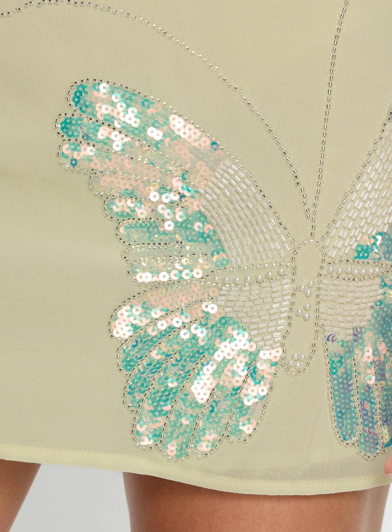 Crystal Visions Sequin Mini Skirt Yellow sold by Princess Polly product image thumbnail 5