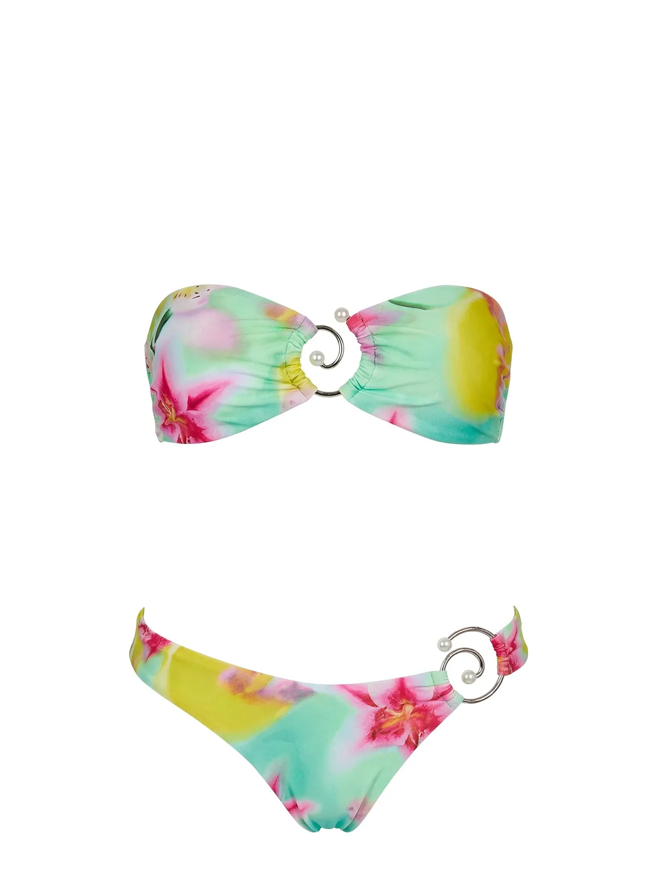 Treyana Swirl High Side Bikini Bottom Green Floral sold by Princess Polly product image thumbnail 5