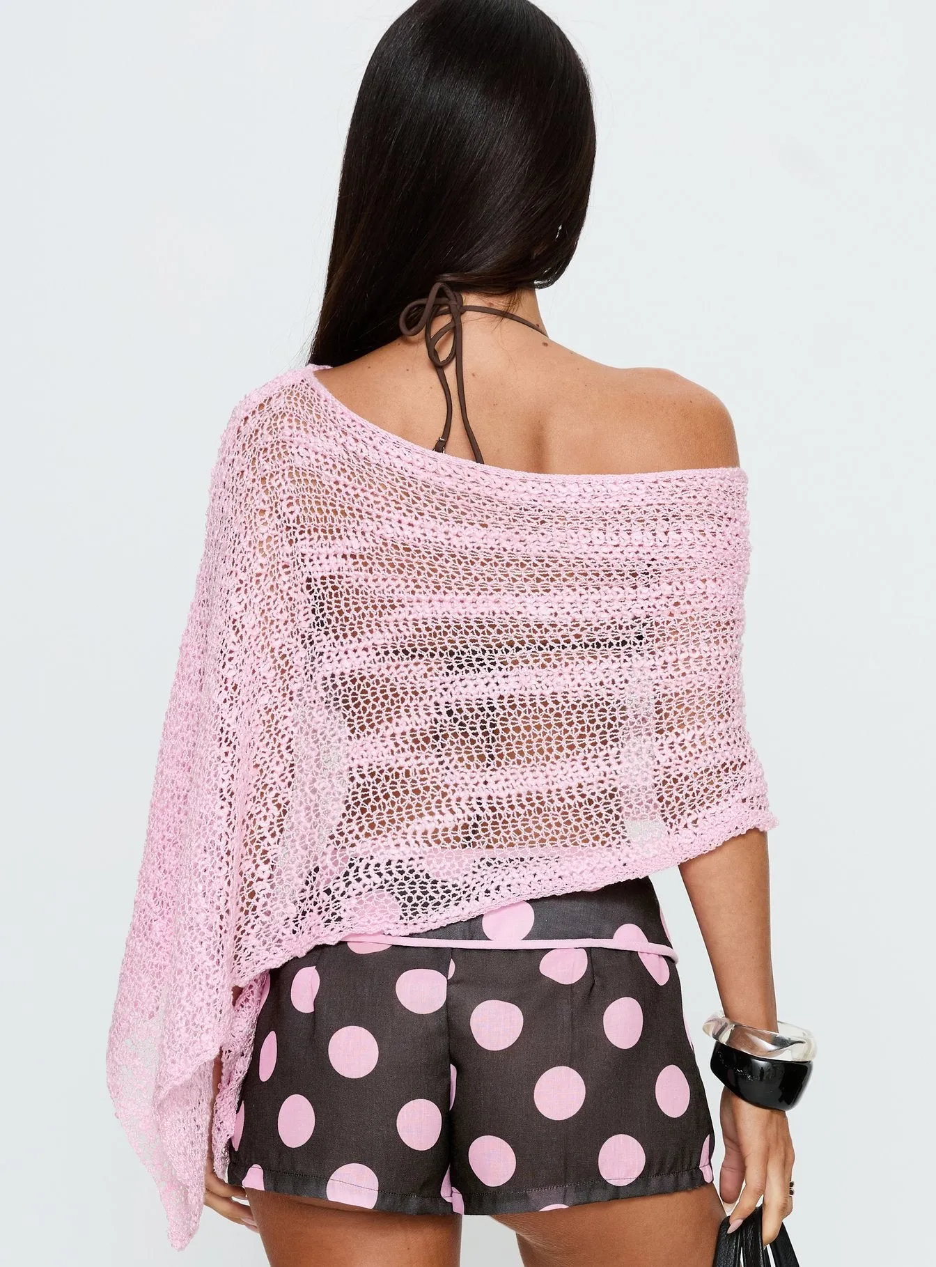 Boni Knit Poncho Soft Pink sold by Princess Polly product image thumbnail 5