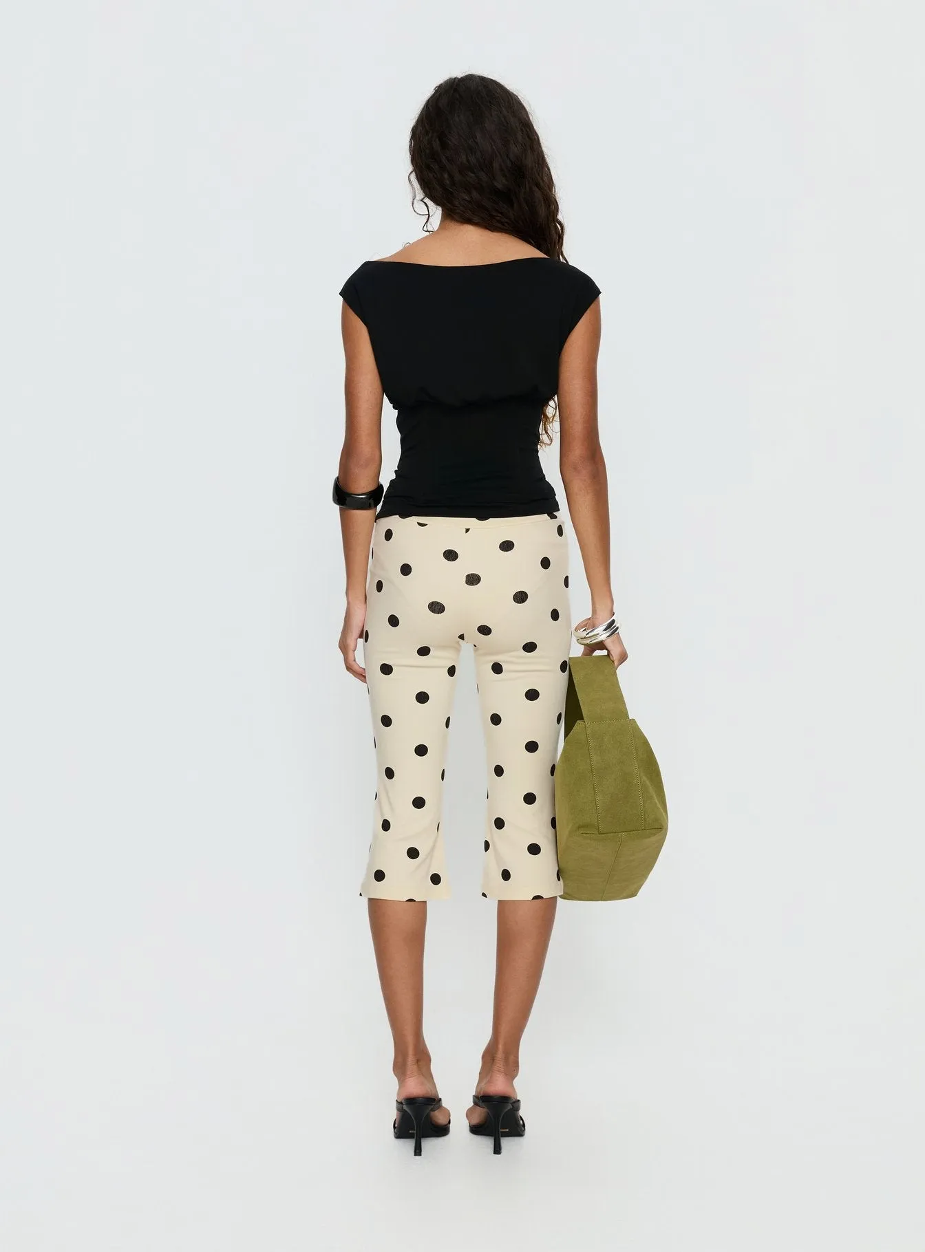 Samaira Capri Pant Cream Polka Dot sold by Princess Polly product image thumbnail 5