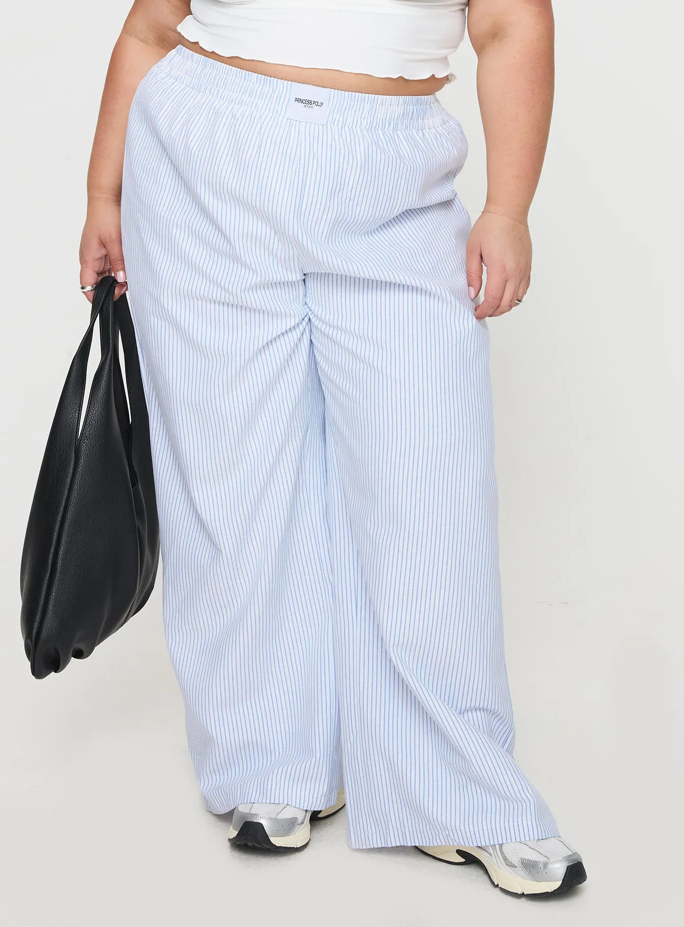 Beach House Pants Blue Stripe Curve sold by Princess Polly product image thumbnail 2