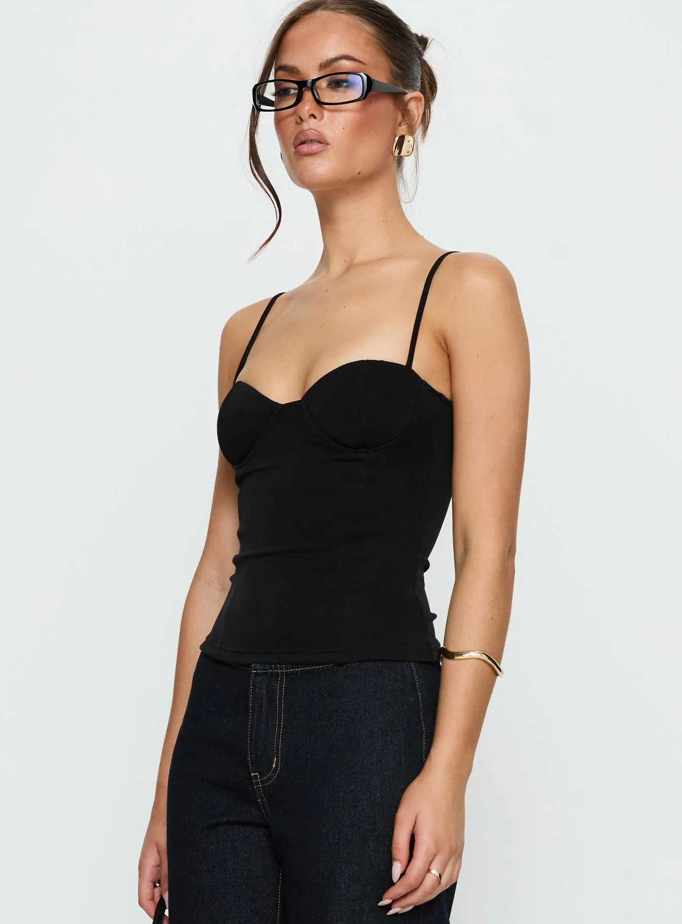 Anataza Underwire Top Black sold by Princess Polly product image thumbnail 4