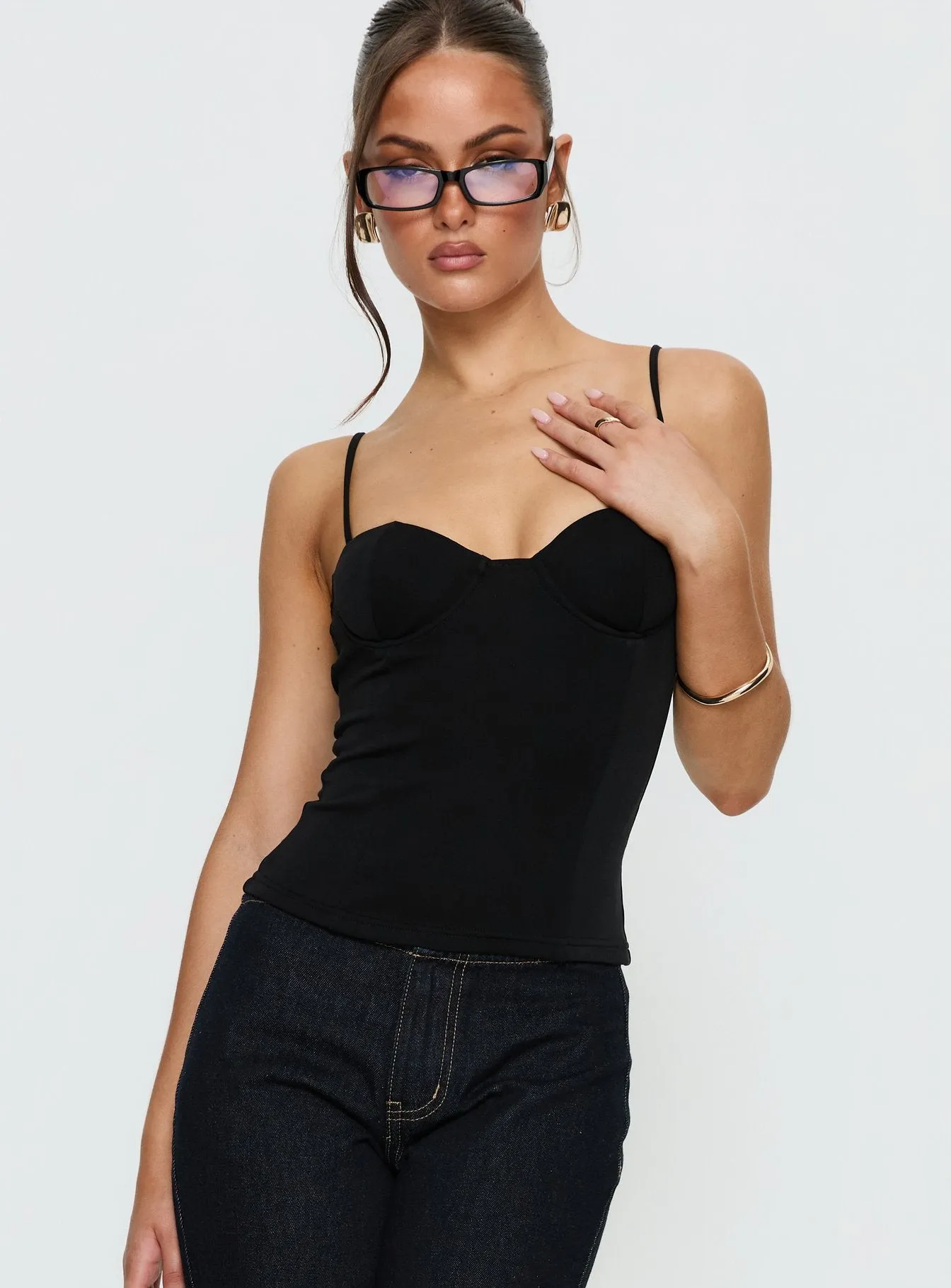 Anataza Underwire Top Black sold by Princess Polly product image thumbnail 2