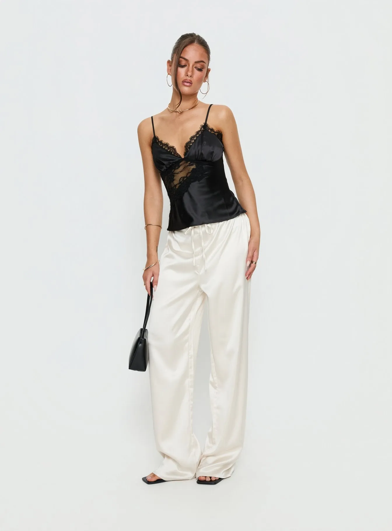 Annamari Lace Satin Cami Top Black sold by Princess Polly product image thumbnail 3