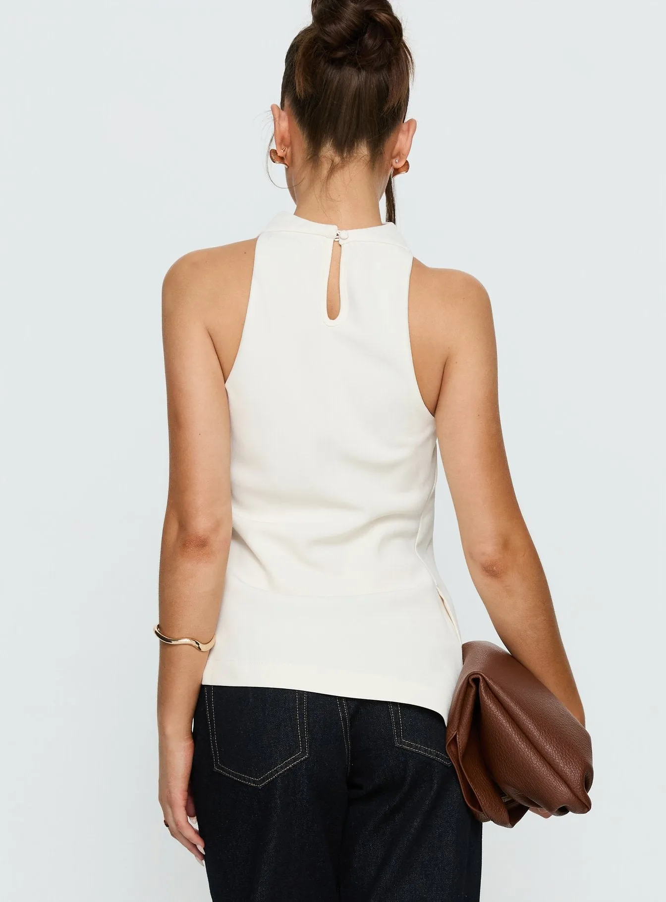 Days Get Dark Asymmetrical Top Cream sold by Princess Polly product image thumbnail 5