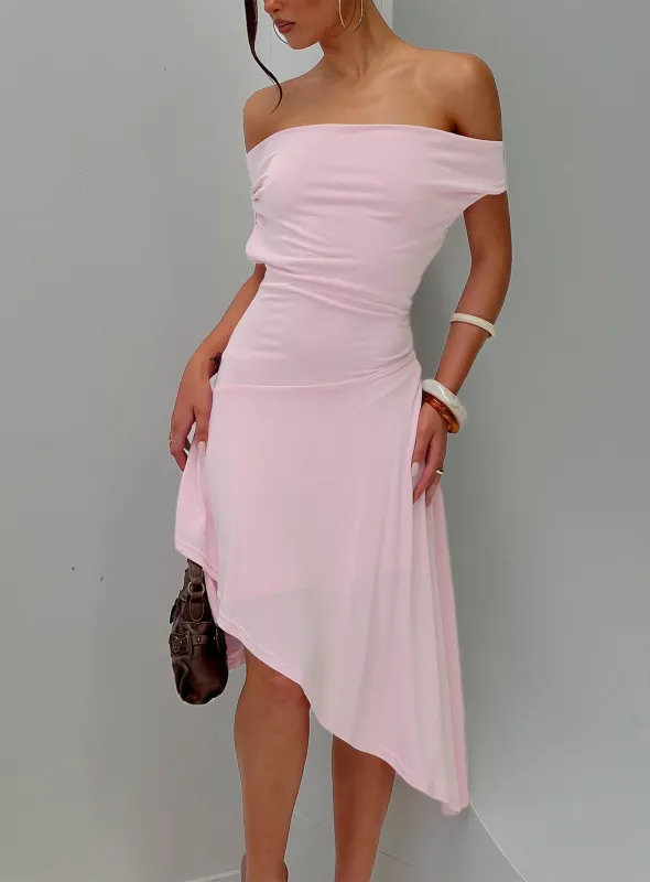 Yesina Halter Jersey Midi Dress Pink sold by Princess Polly