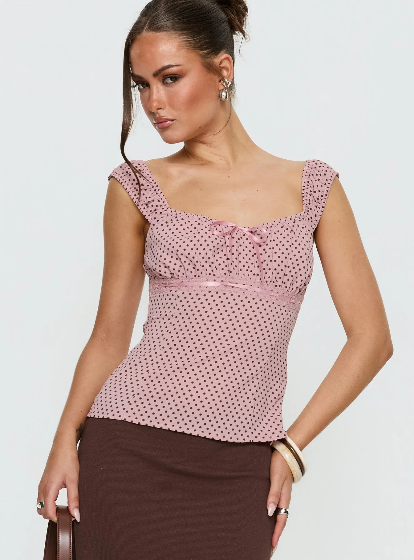 Garconne Top Pink Polka sold by Princess Polly