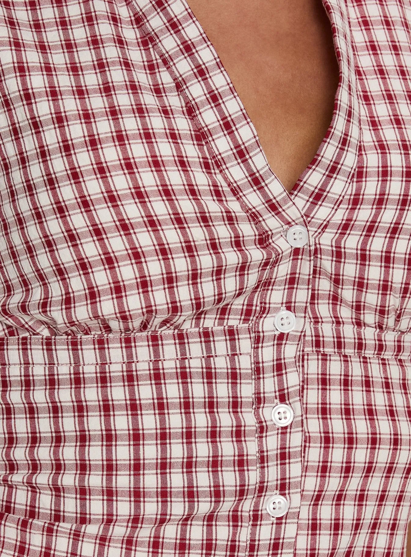 What A Show Button Up Top Red Check sold by Princess Polly product image thumbnail 5