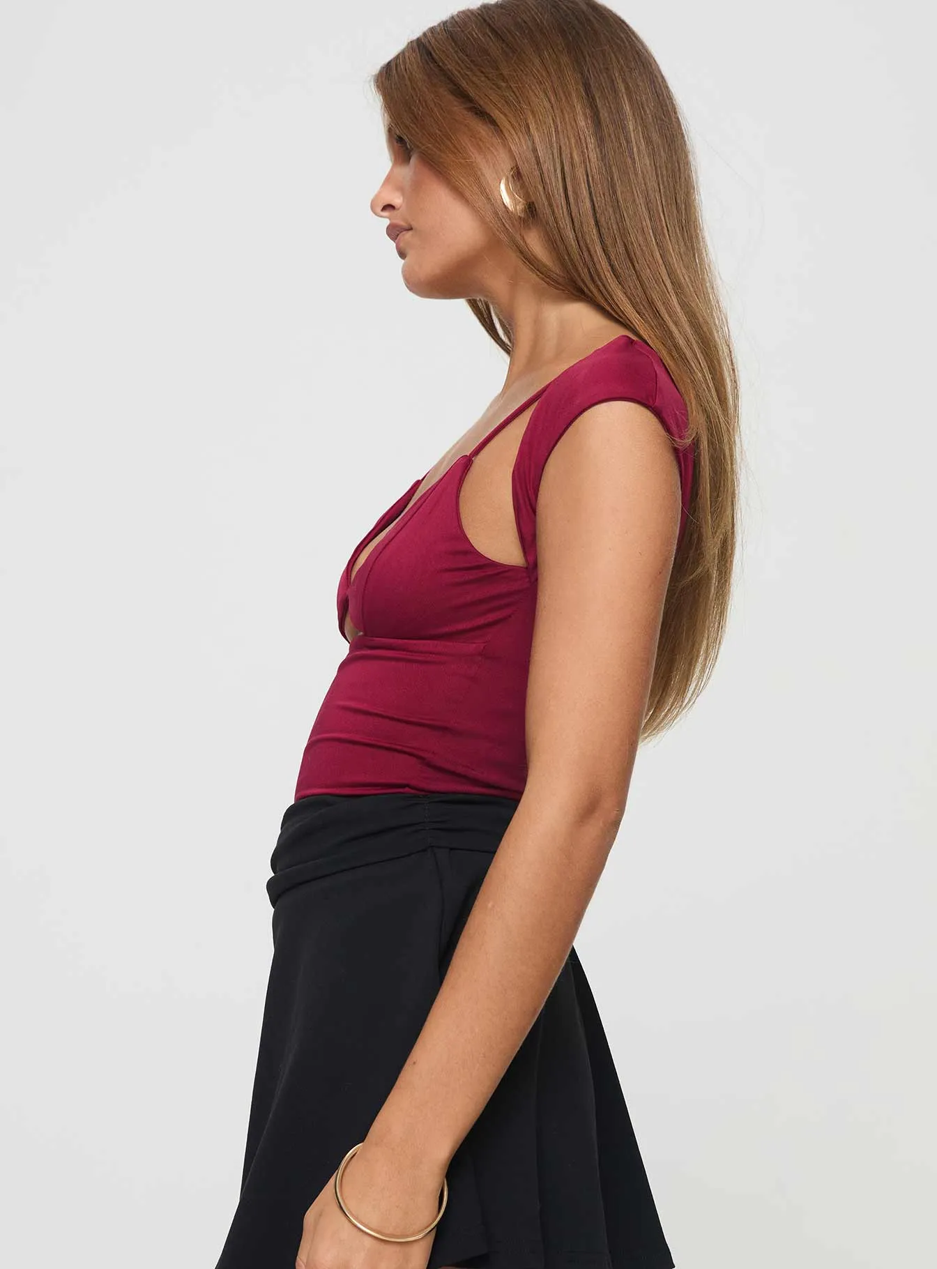 Bolden Top Burgundy sold by Princess Polly product image thumbnail 3