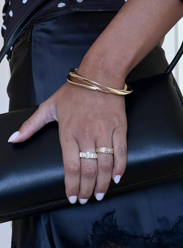 September Sunsets Diamante Ring Pack Gold sold by Princess Polly