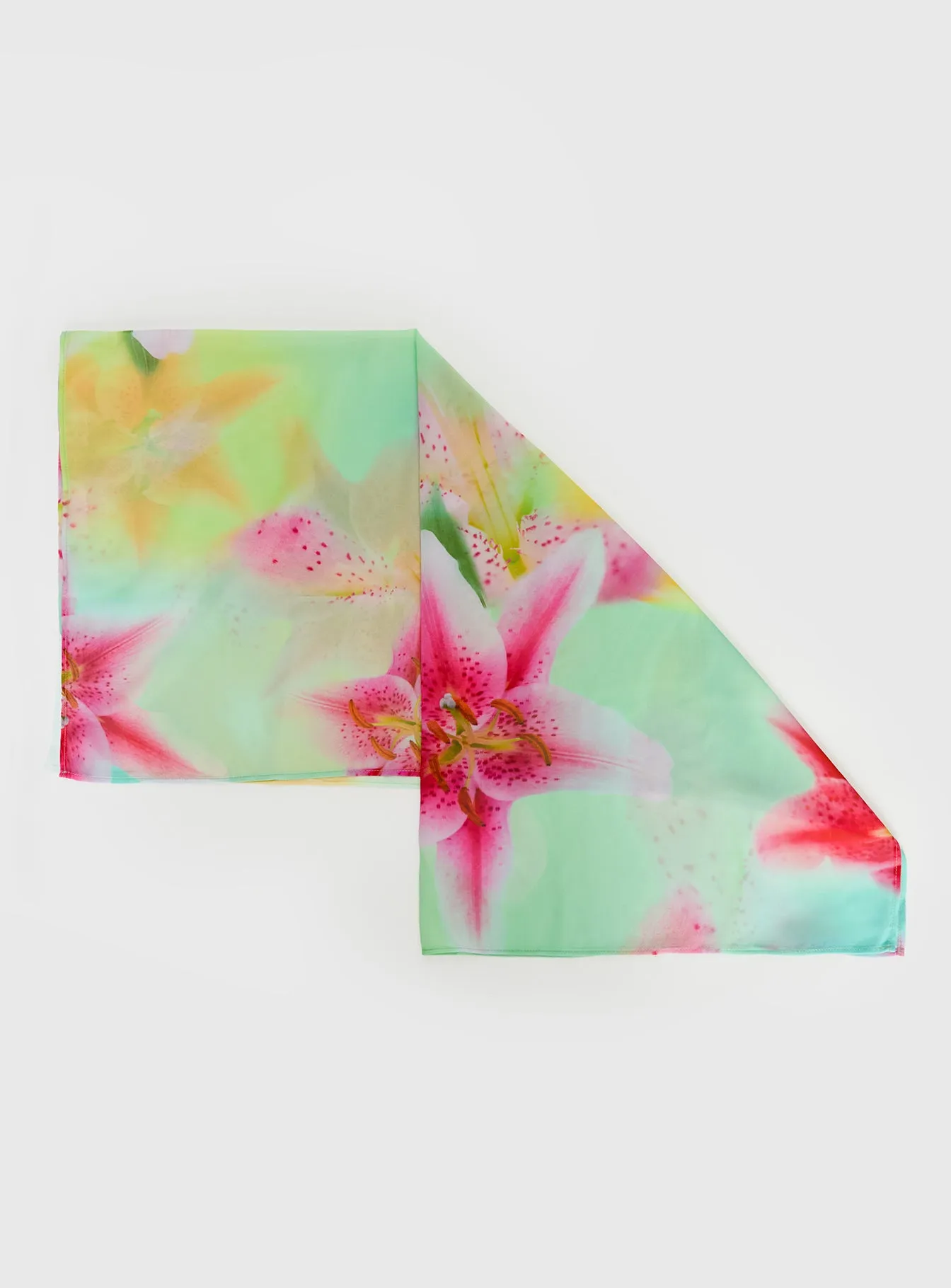 Nellie Hair Scarf Aqua Tropical sold by Princess Polly product image thumbnail 3