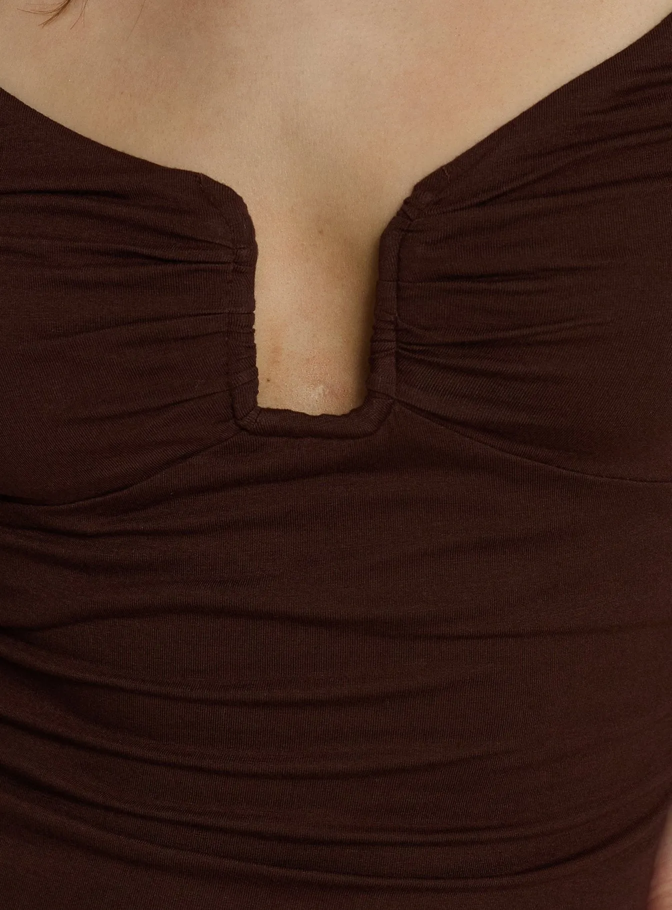 Serelle Long Sleeve Bust Detail Top Chocolate sold by Princess Polly product image thumbnail 5