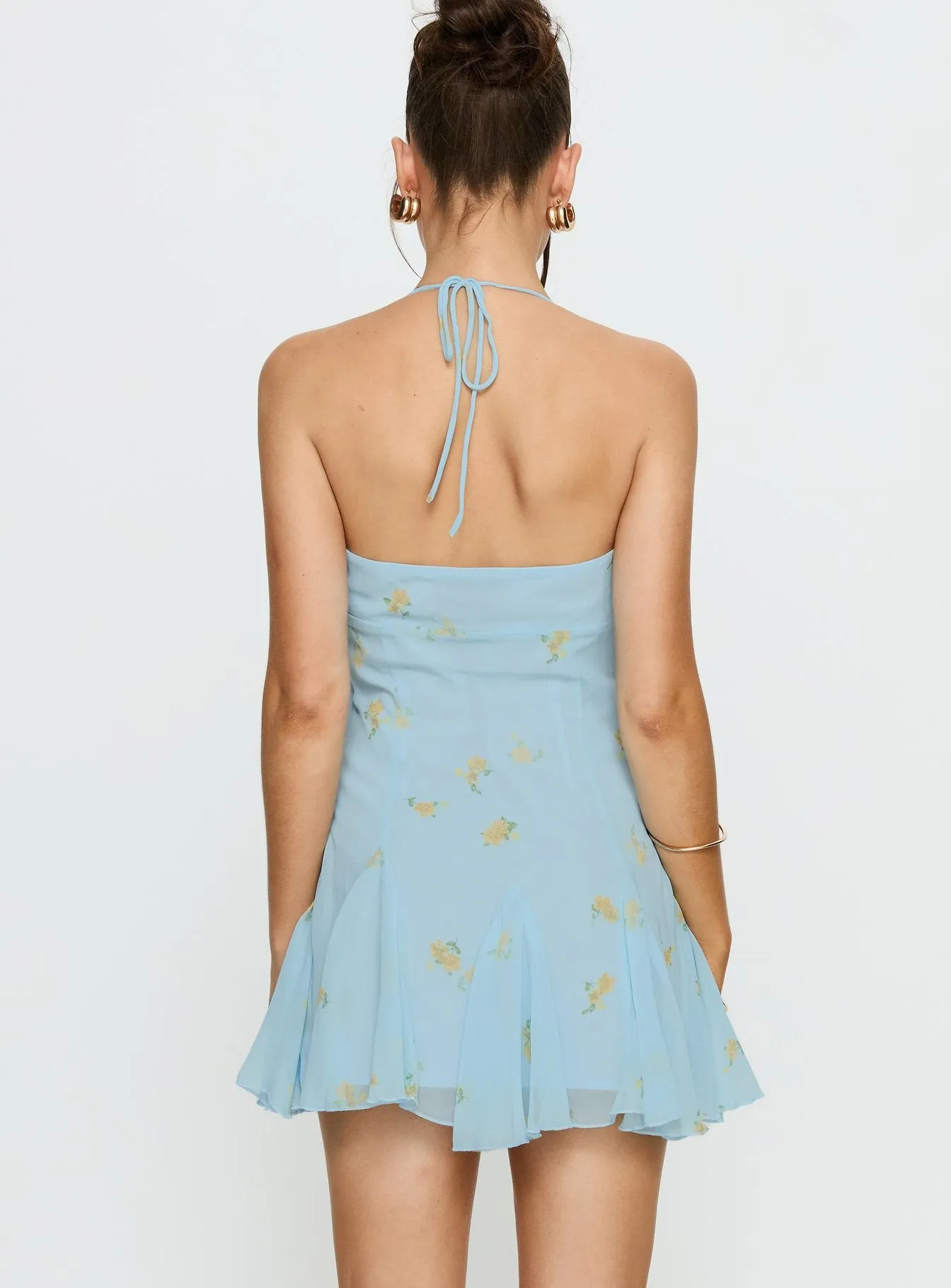 Delamere Mini Dress Pastel Blue Floral sold by Princess Polly product image thumbnail 5