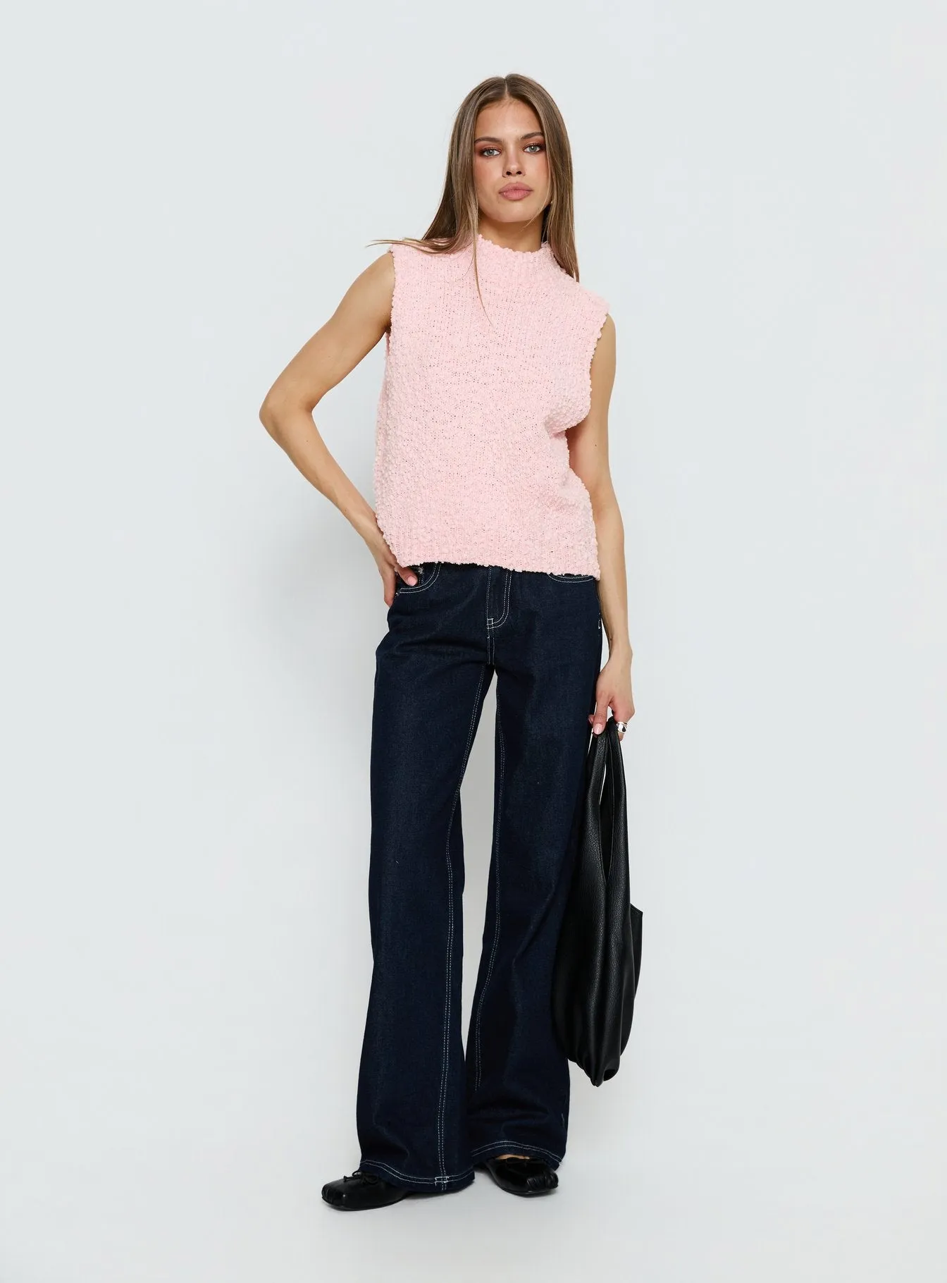 Lanette High Neck Sleeveless Top Soft Pink sold by Princess Polly product image thumbnail 2