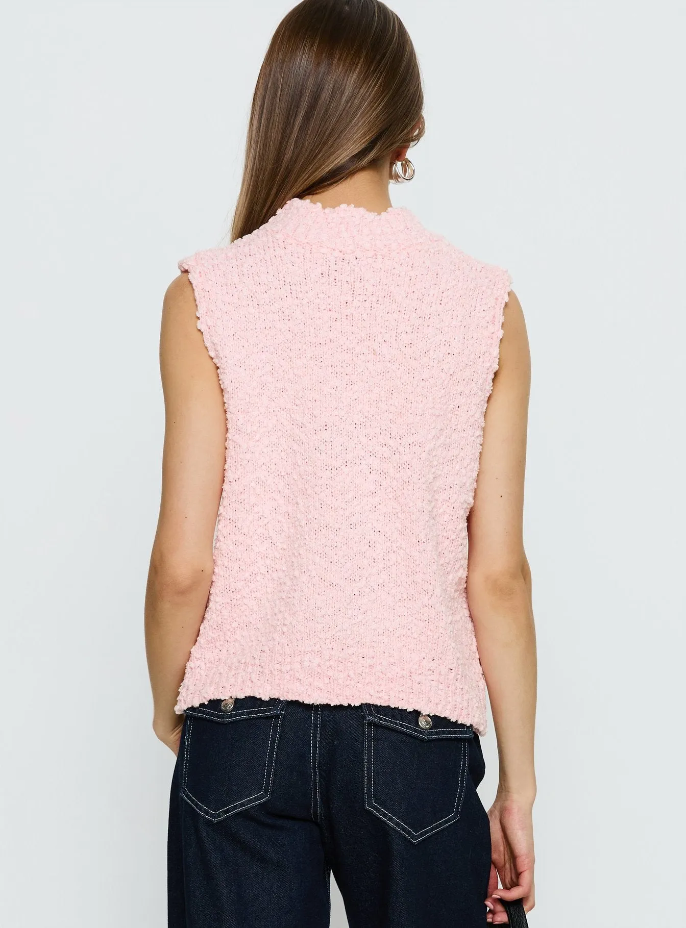 Lanette High Neck Sleeveless Top Soft Pink sold by Princess Polly product image thumbnail 4