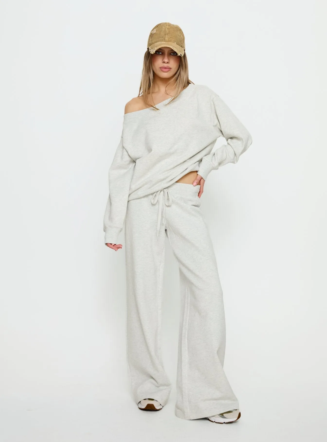 Dodie Wide Leg Pants Grey Marle sold by Princess Polly product image thumbnail 3