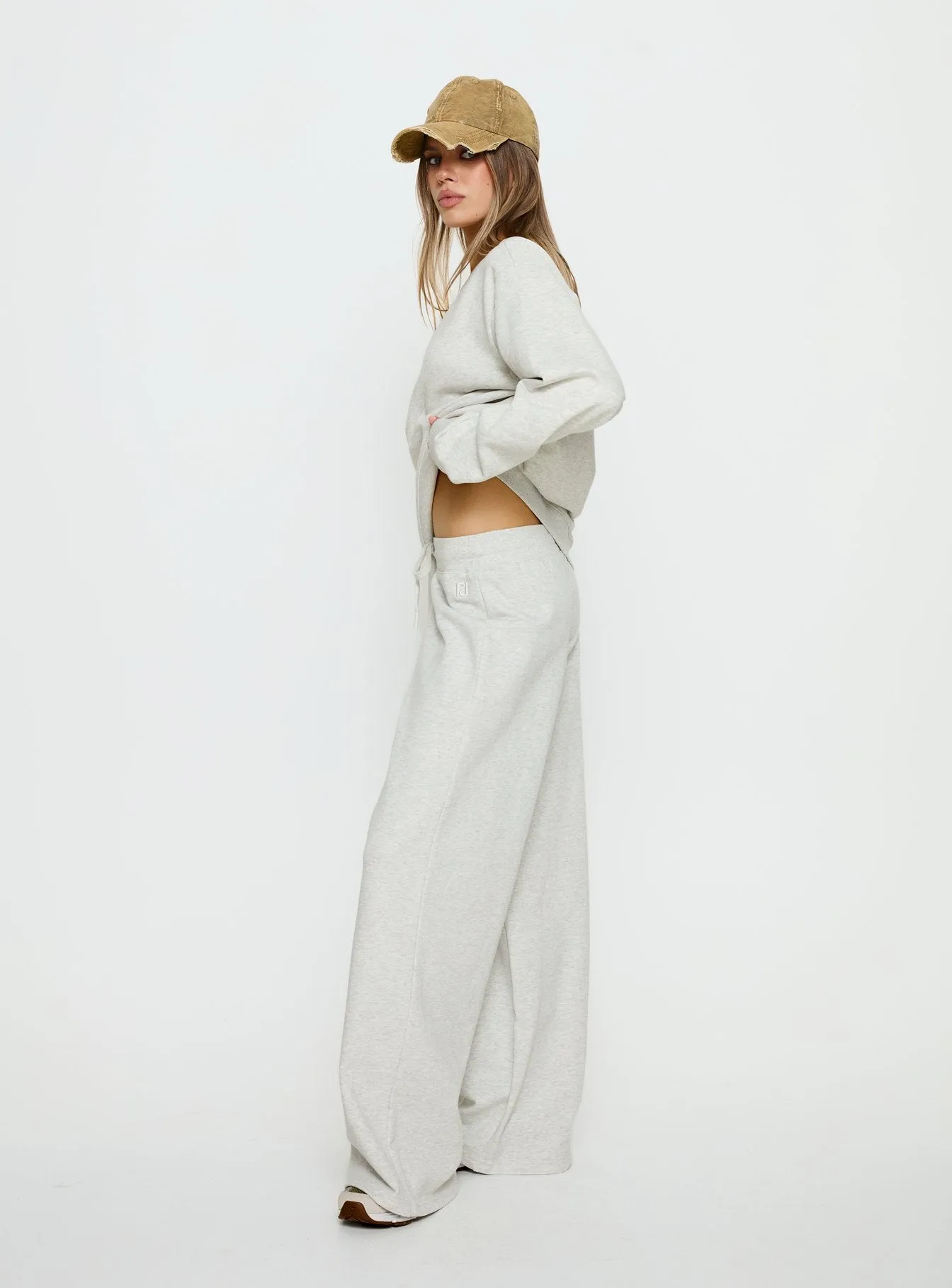 Dodie Wide Leg Pants Grey Marle sold by Princess Polly product image thumbnail 4
