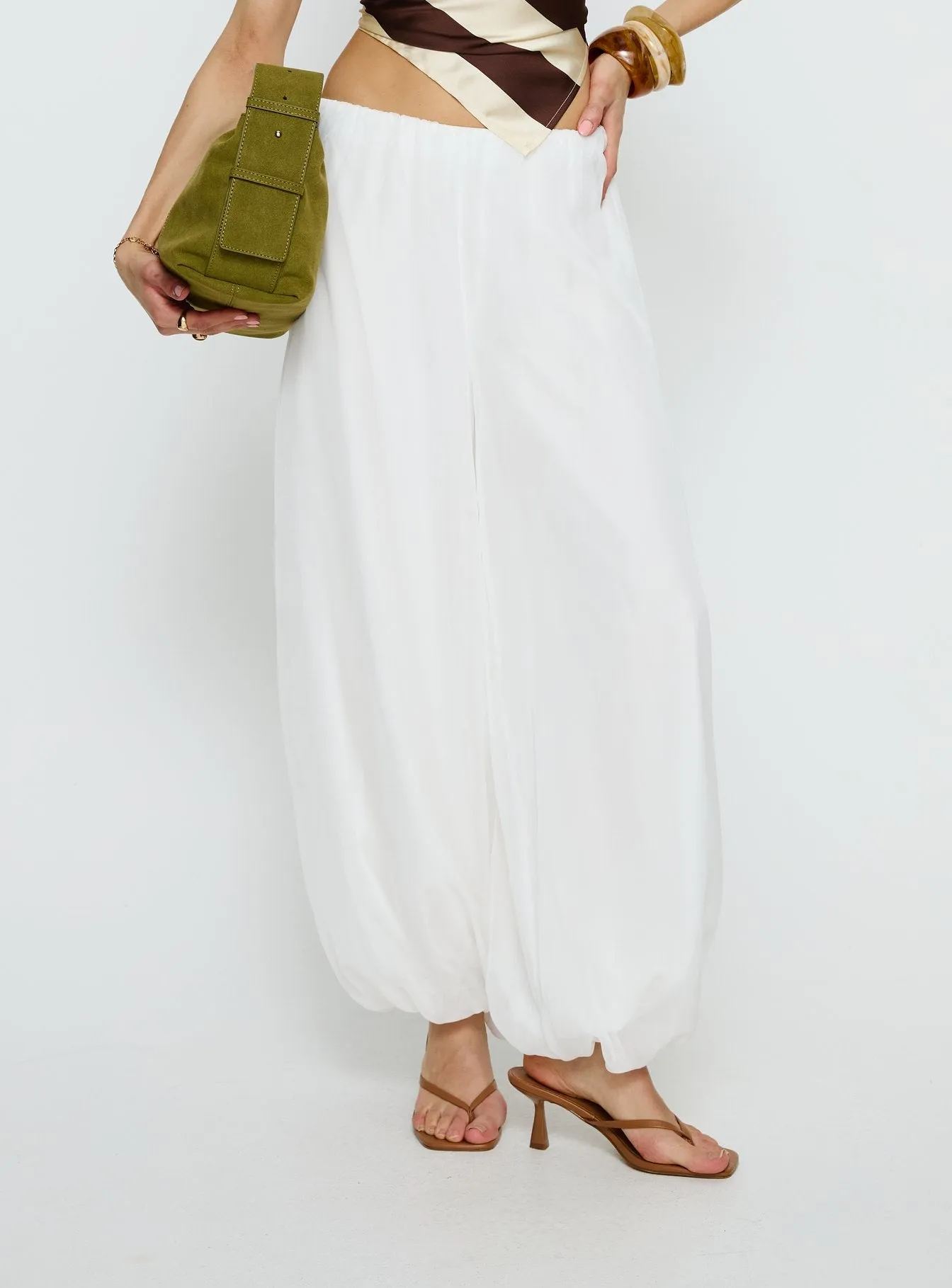 Mirosa Balloon Leg Pants White sold by Princess Polly product image thumbnail 2