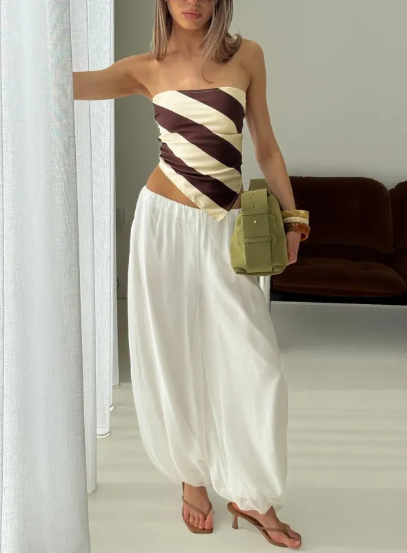 Mirosa Balloon Leg Pants White made by Princess Polly