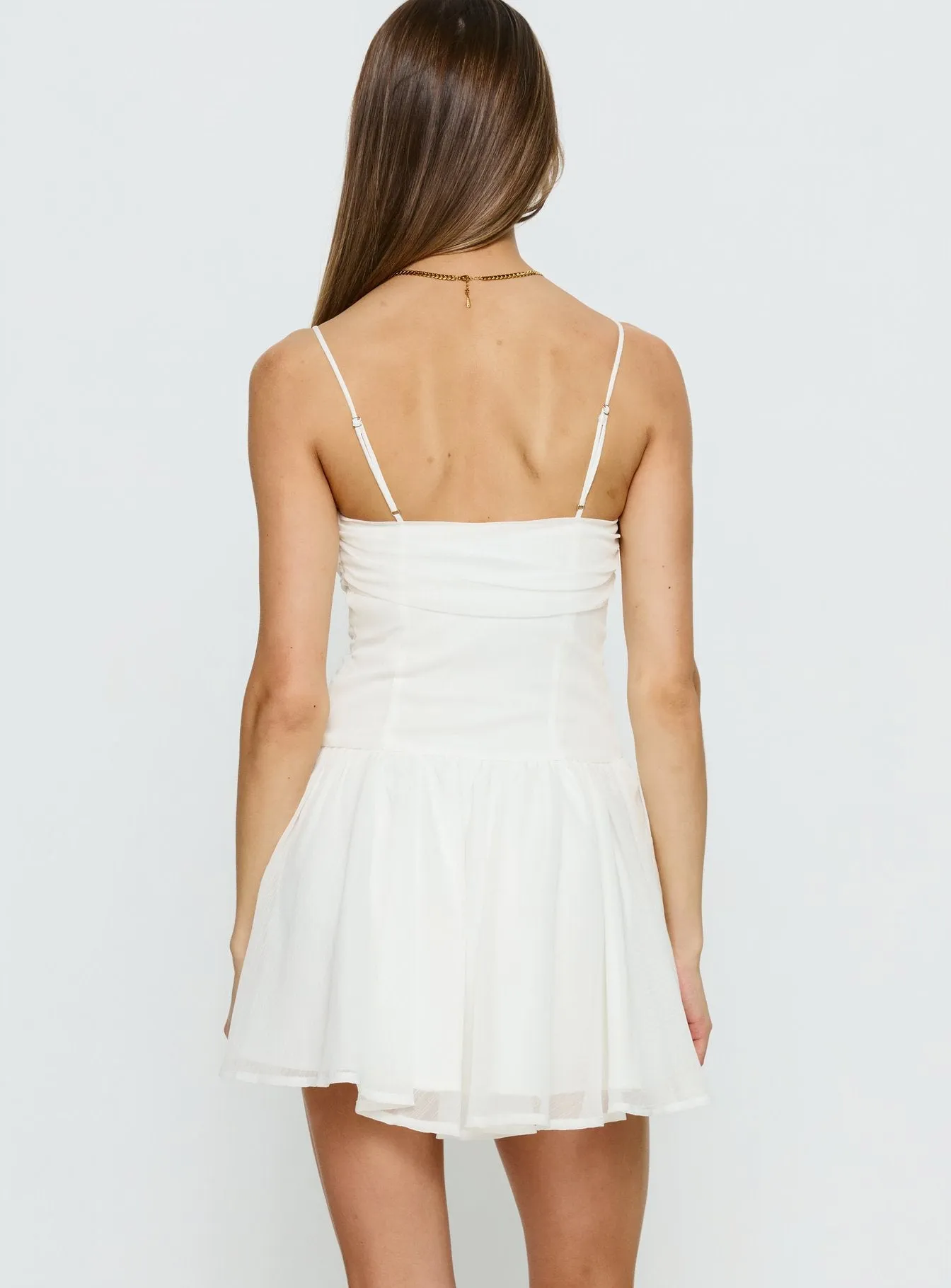 So At Peace Sweetheart Drop Waist Mini Dress White sold by Princess Polly product image thumbnail 5