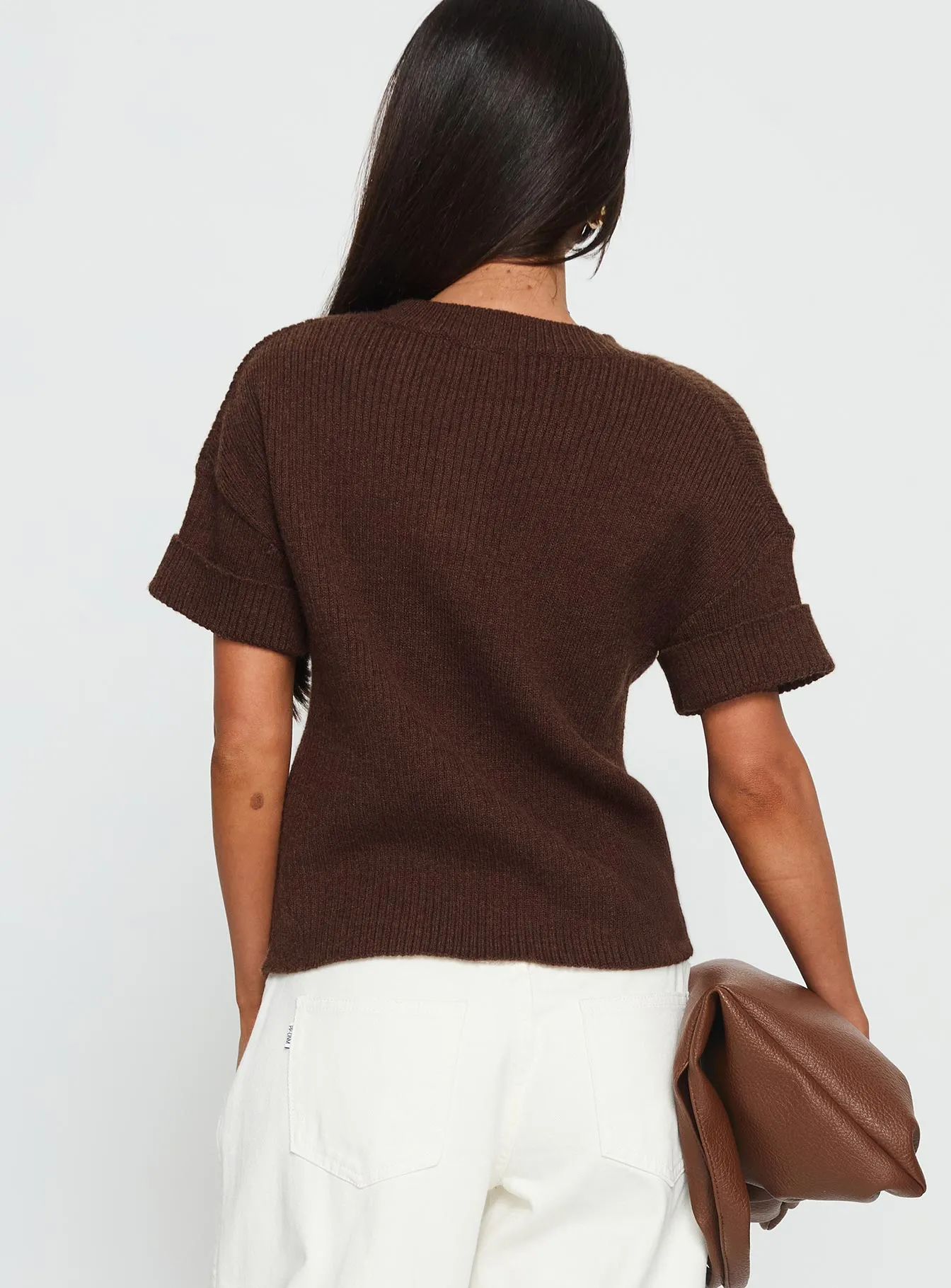 Brandii Button Up Top Chocolate sold by Princess Polly product image thumbnail 5