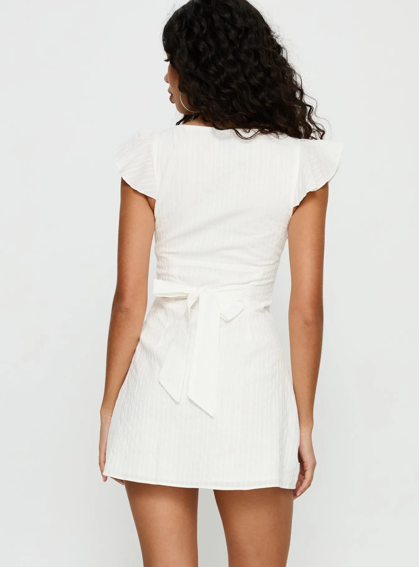 I Guess So Cotton Mini Dress White sold by Princess Polly product image thumbnail 5