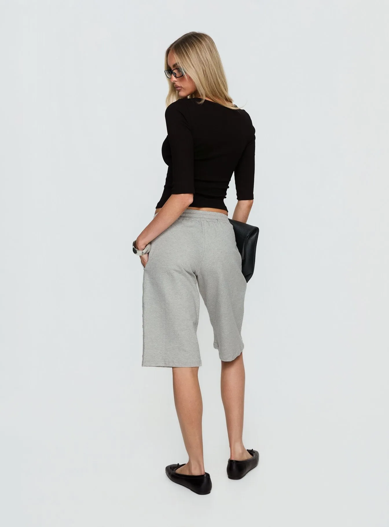 Kether Longline Basketball Studs Short Grey Marle sold by Princess Polly product image thumbnail 4